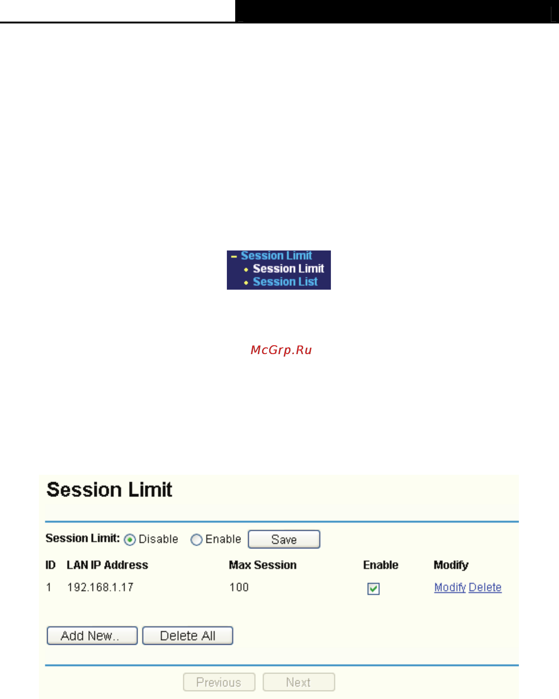 Tp-Link TL-R4299G [58/86] Session limit