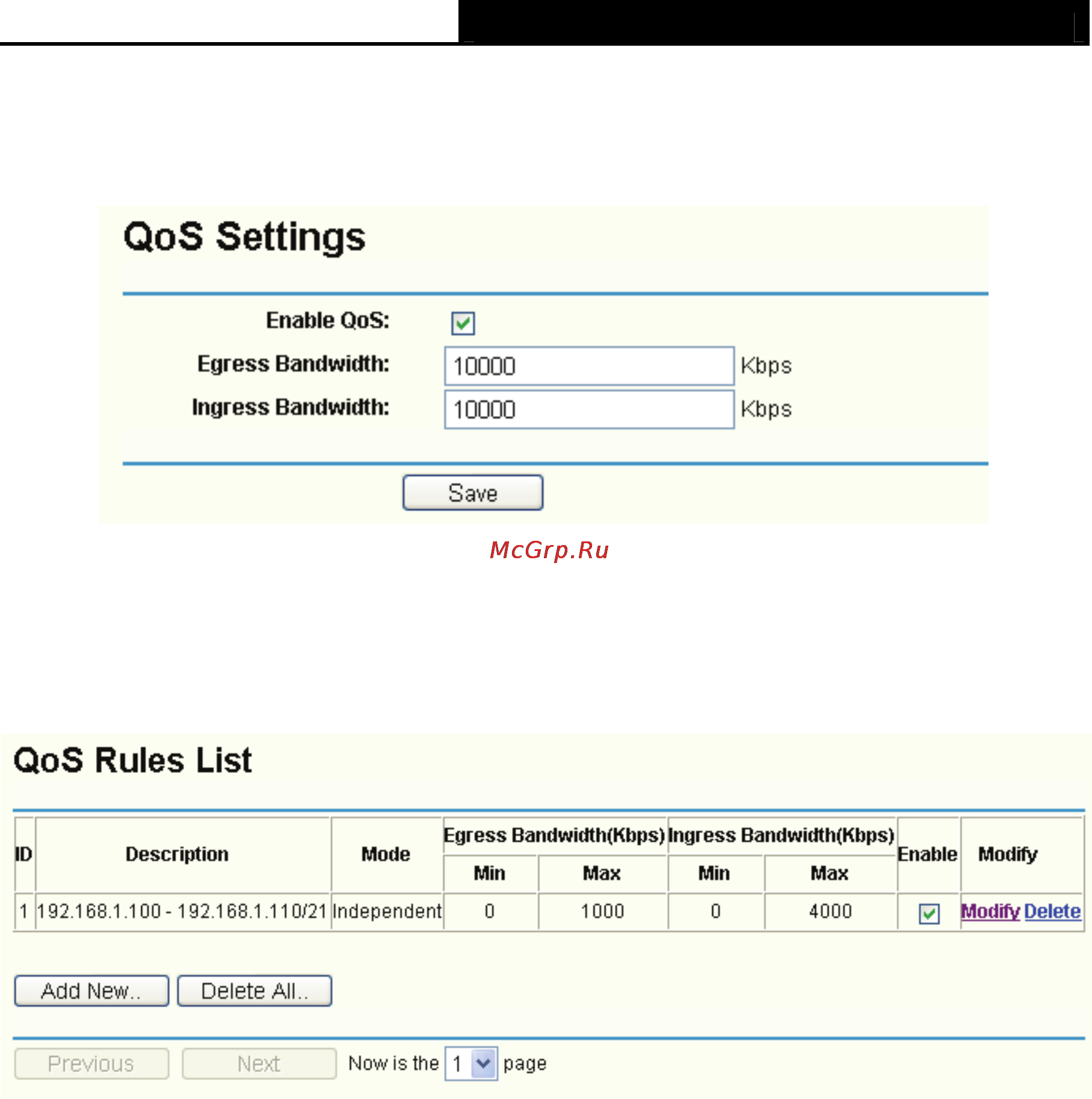 Tp-Link TL-R4299G [60/86] Qos settings