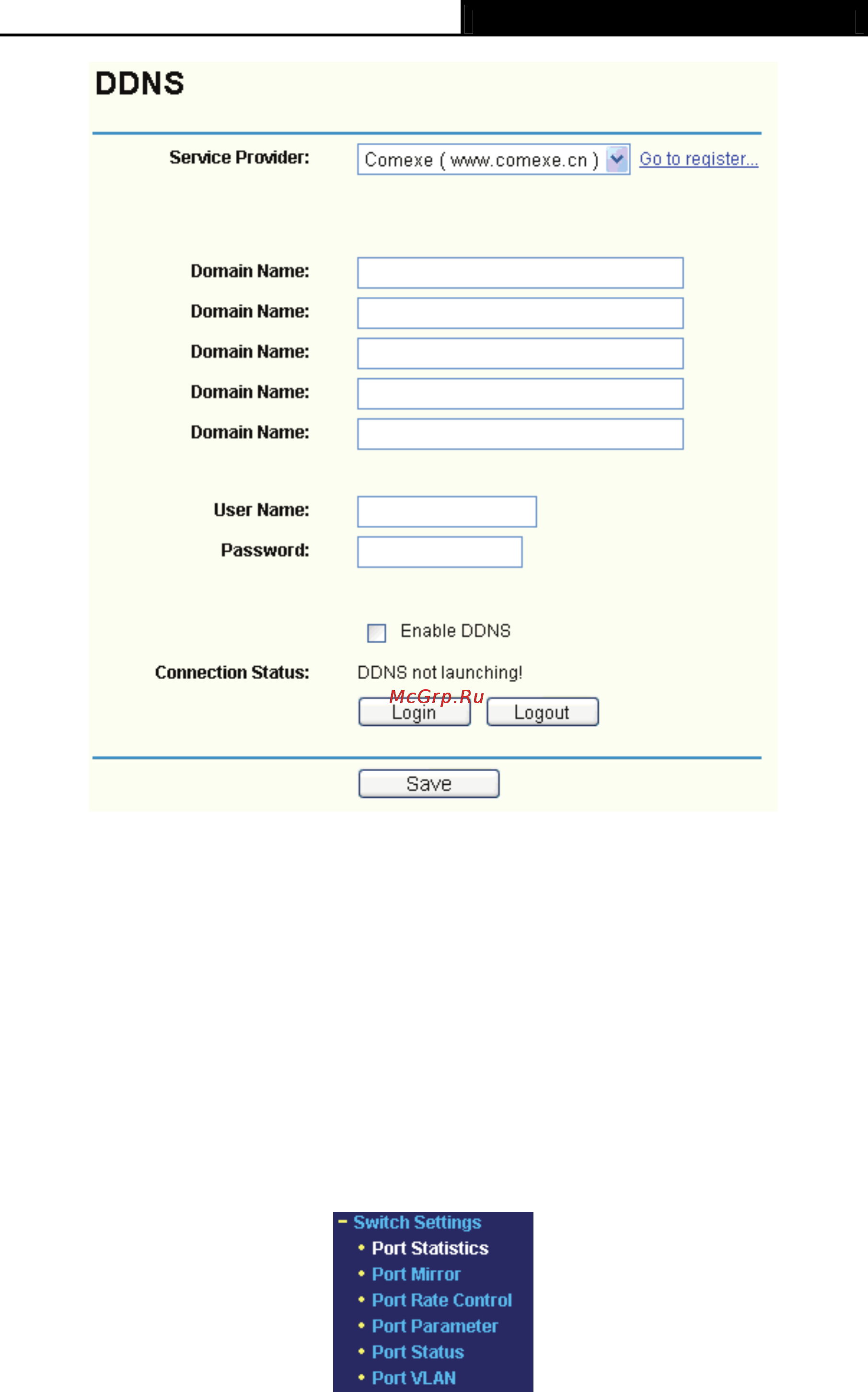 Tp-Link TL-R480T [62/82] Switch setting