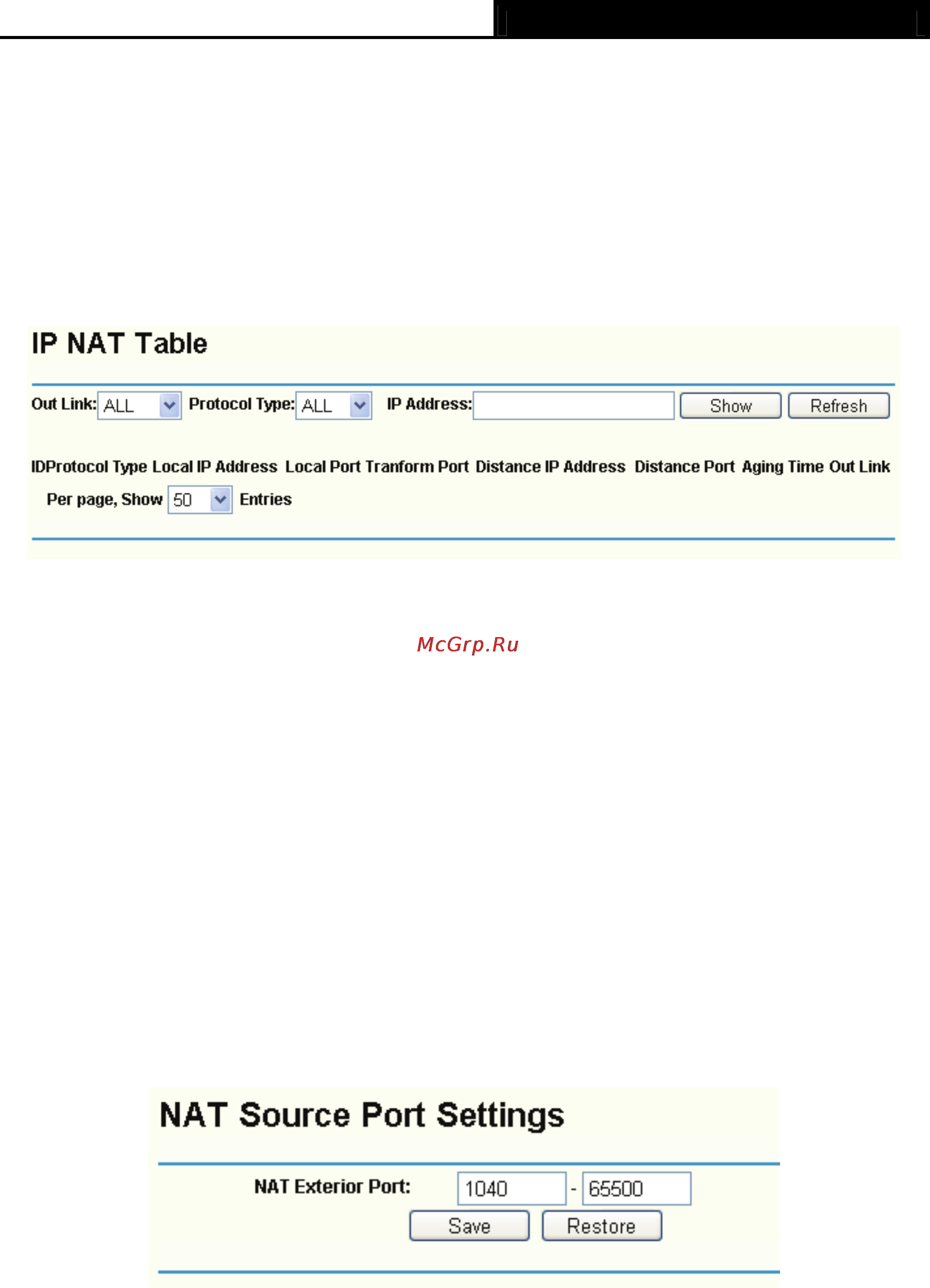 Tp-Link TL-R480T [76/82] Ip nat table