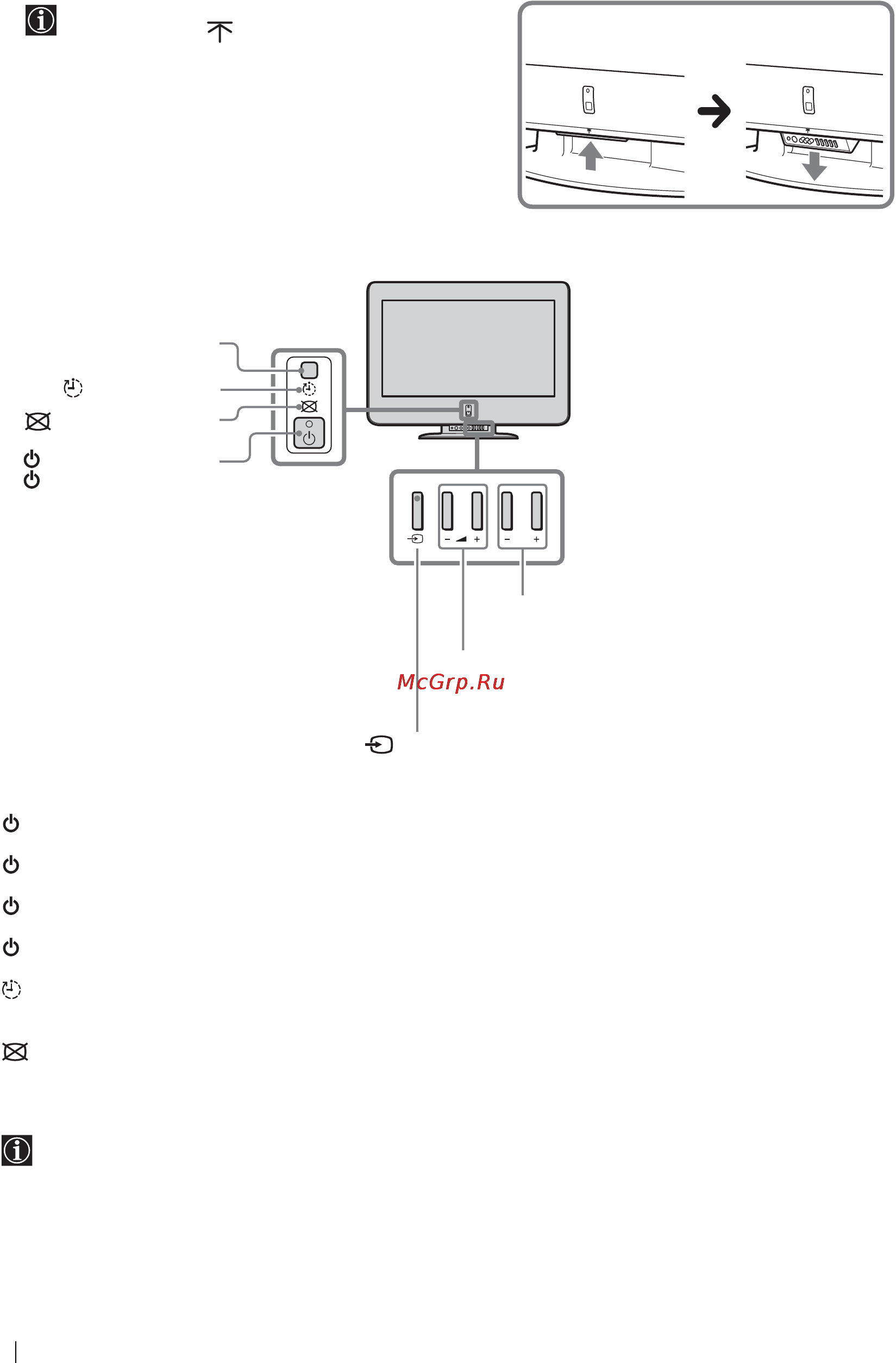 Sony KE-P37M1 [64/204] Oversigt over tv knapper og indikatorer