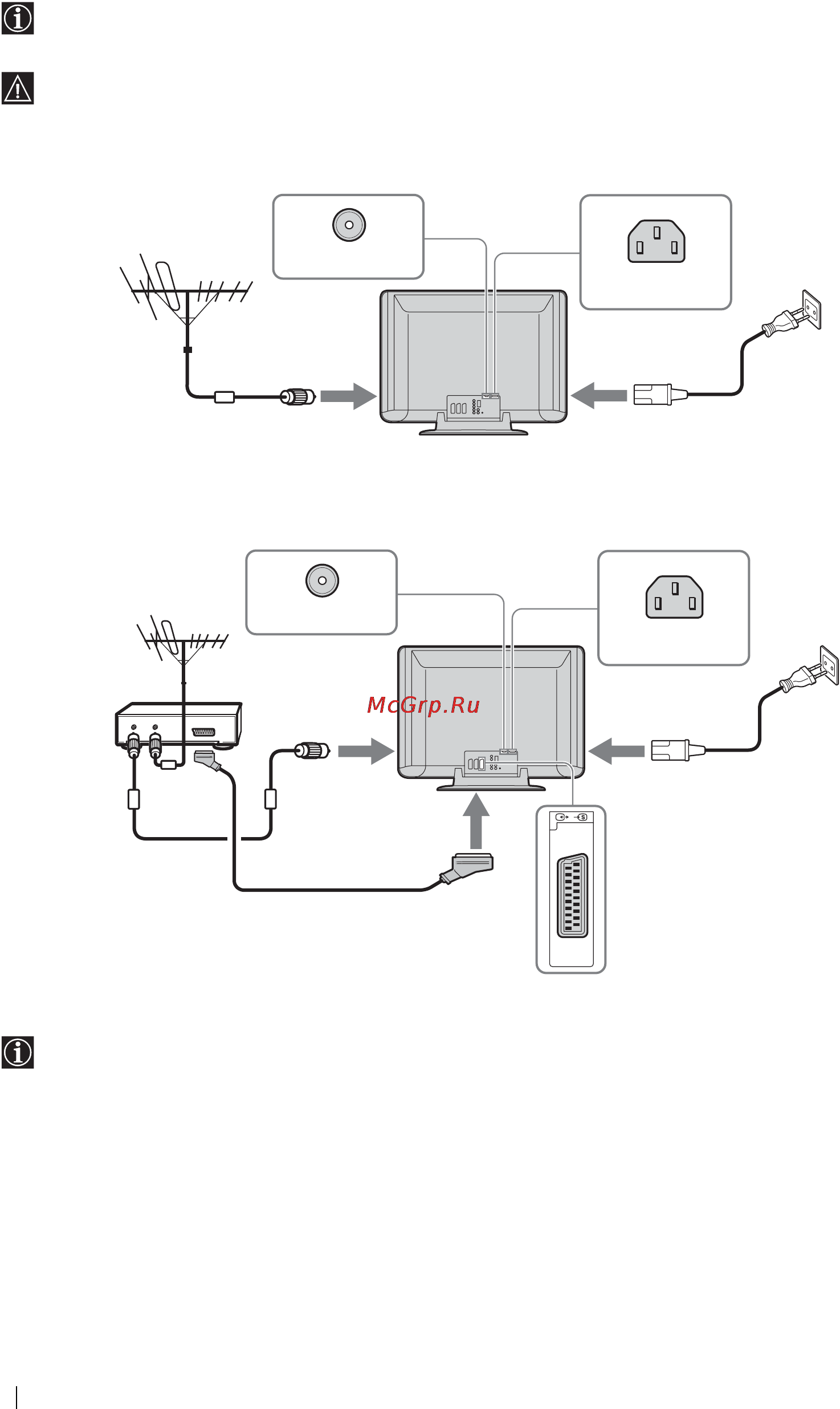Sony KE-P37M1 [68/204] Tilslutning af antenne og videobåndoptager