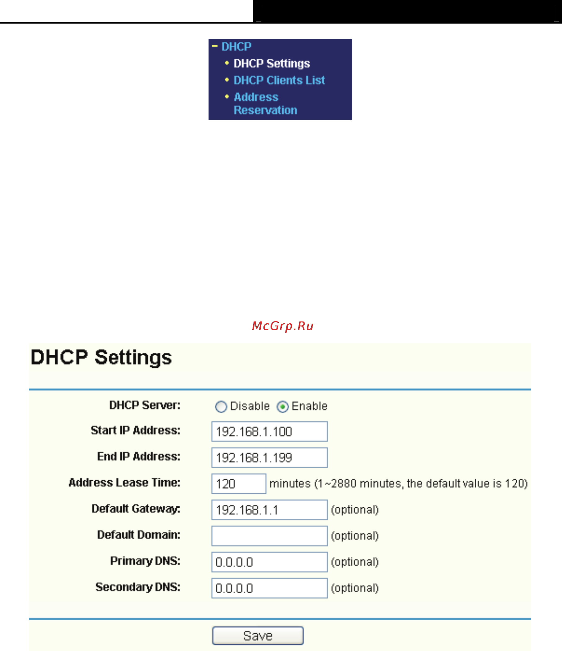 Tp-Link TL-R488T [42/90] Dhcp settings