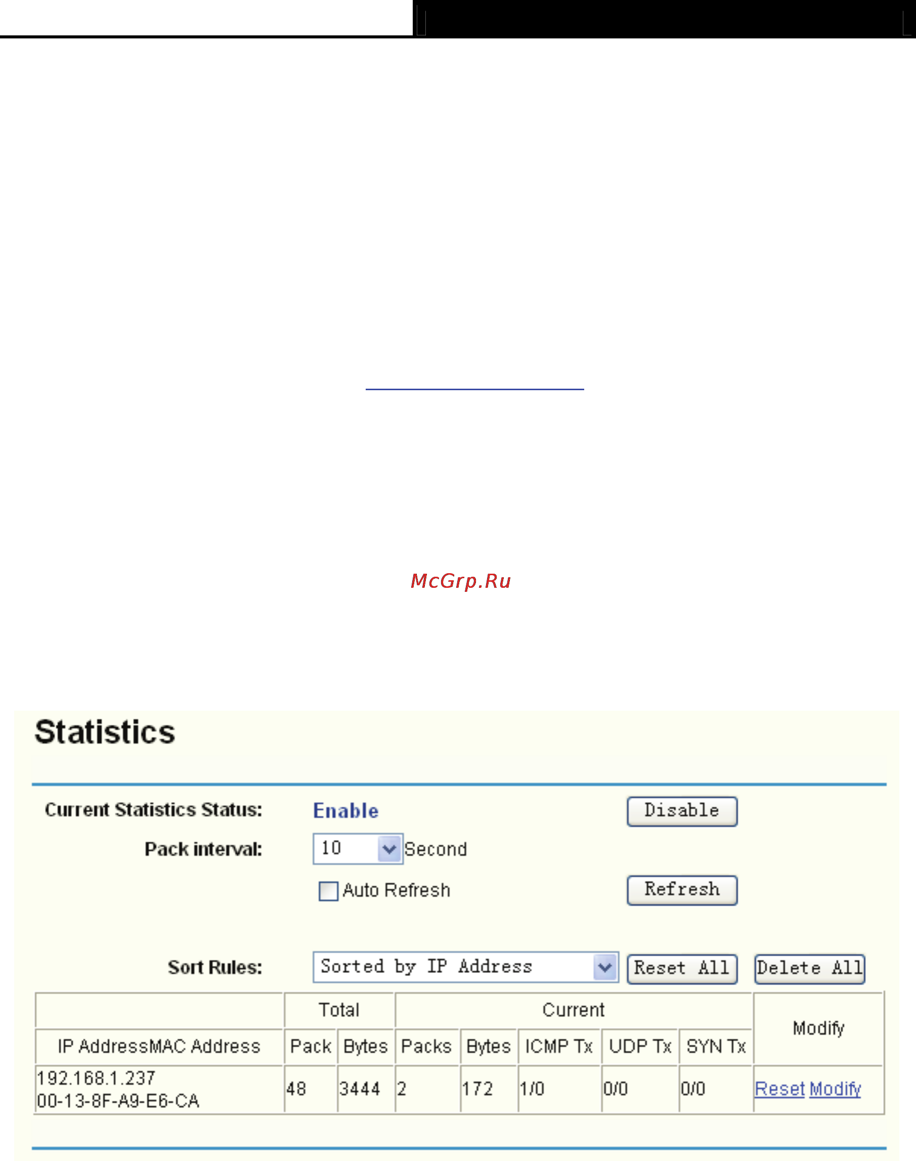 Tp-Link TL-R488T [80/90] Statistics