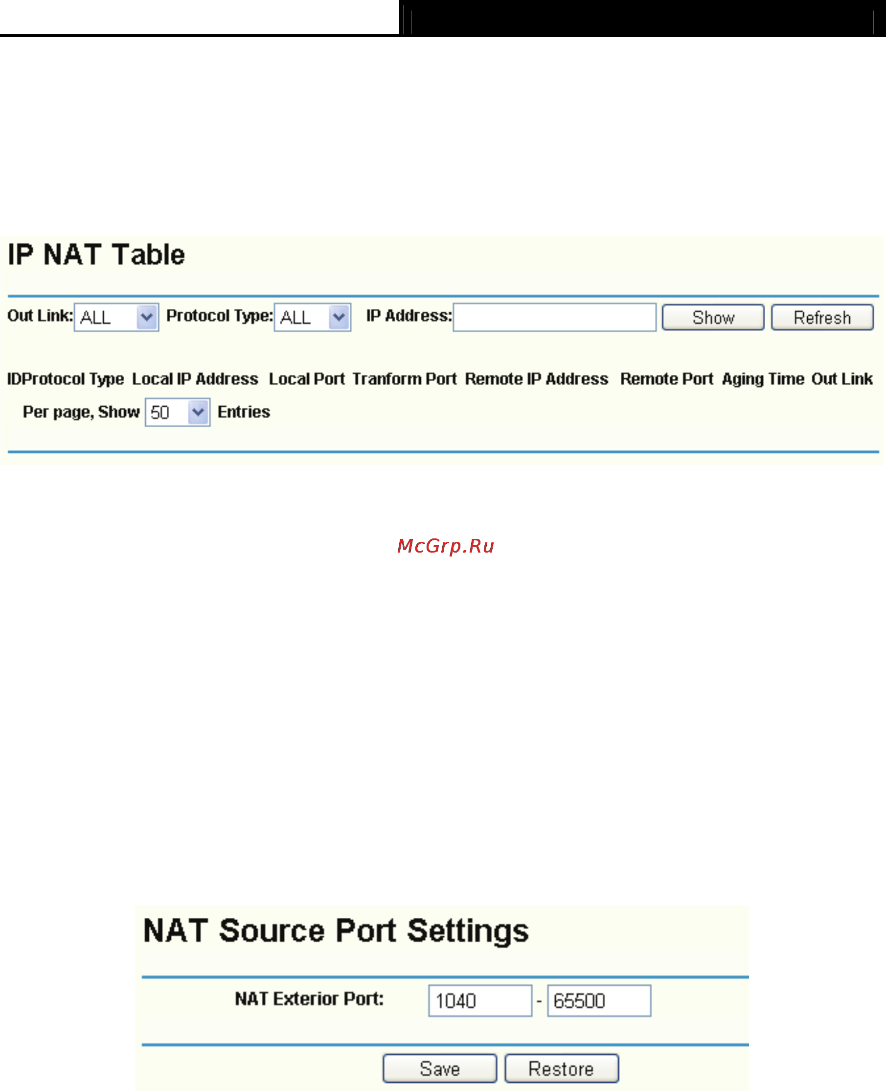 Tp-Link TL-R488T [83/90] Ip nat table