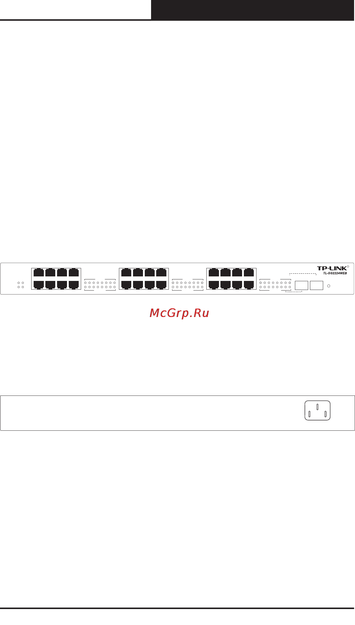 Tp-Link TL-SG2216WEB [16/75] Back panel