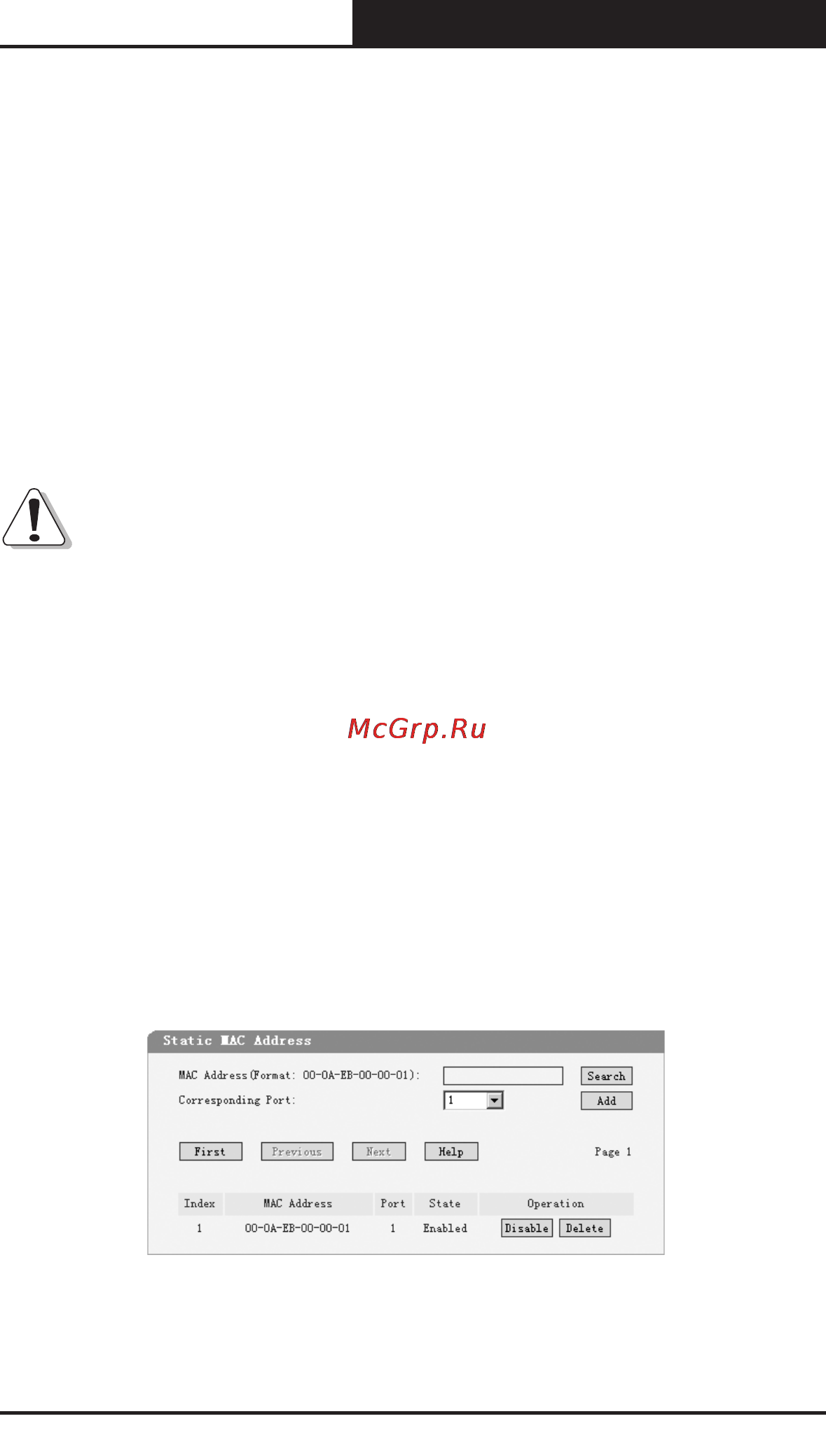 Tp-Link TL-SG2224WEB [49/75] Static mac address