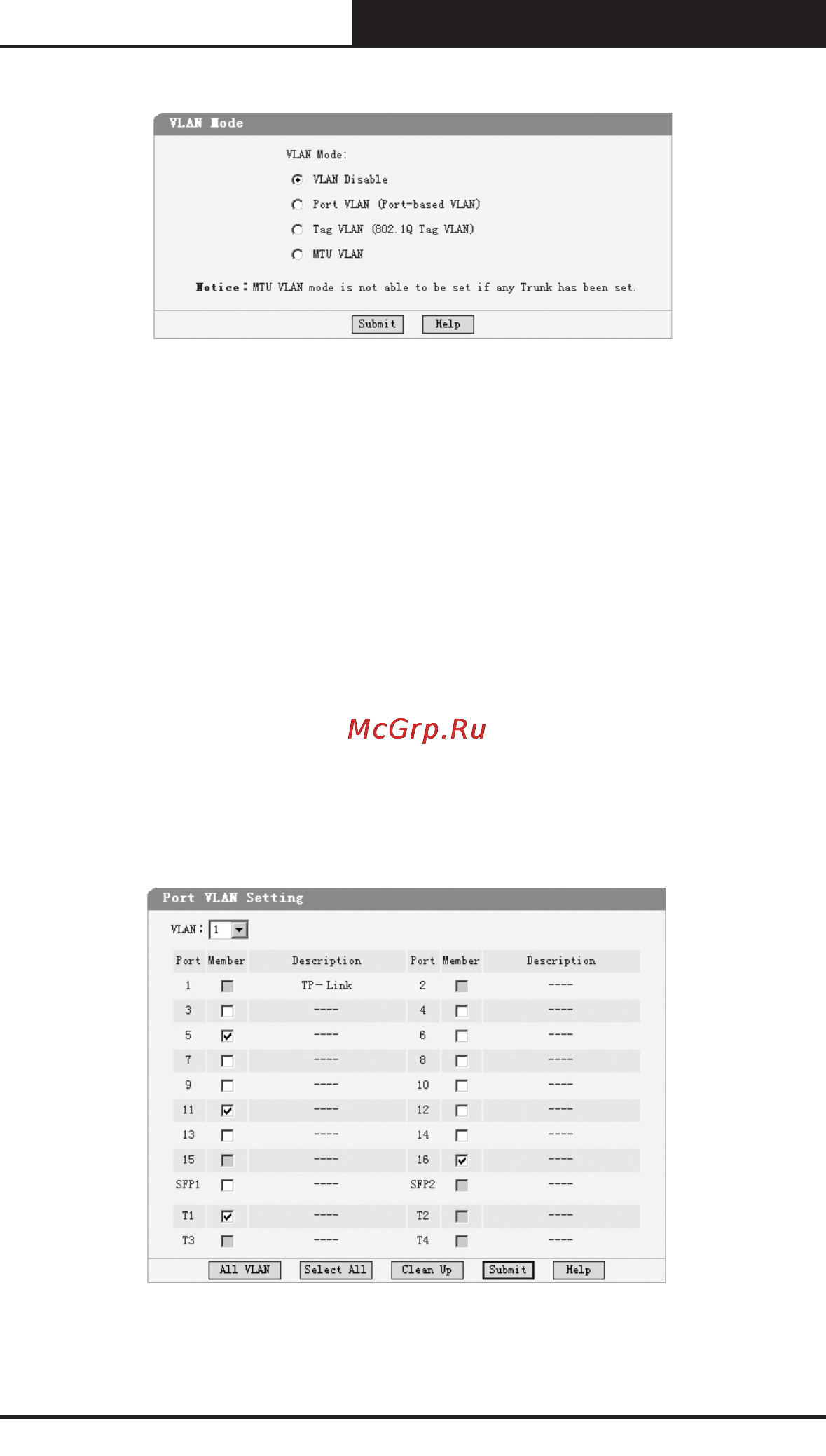 Tp-Link TL-SG2216WEB [58/75] Port vlan setting