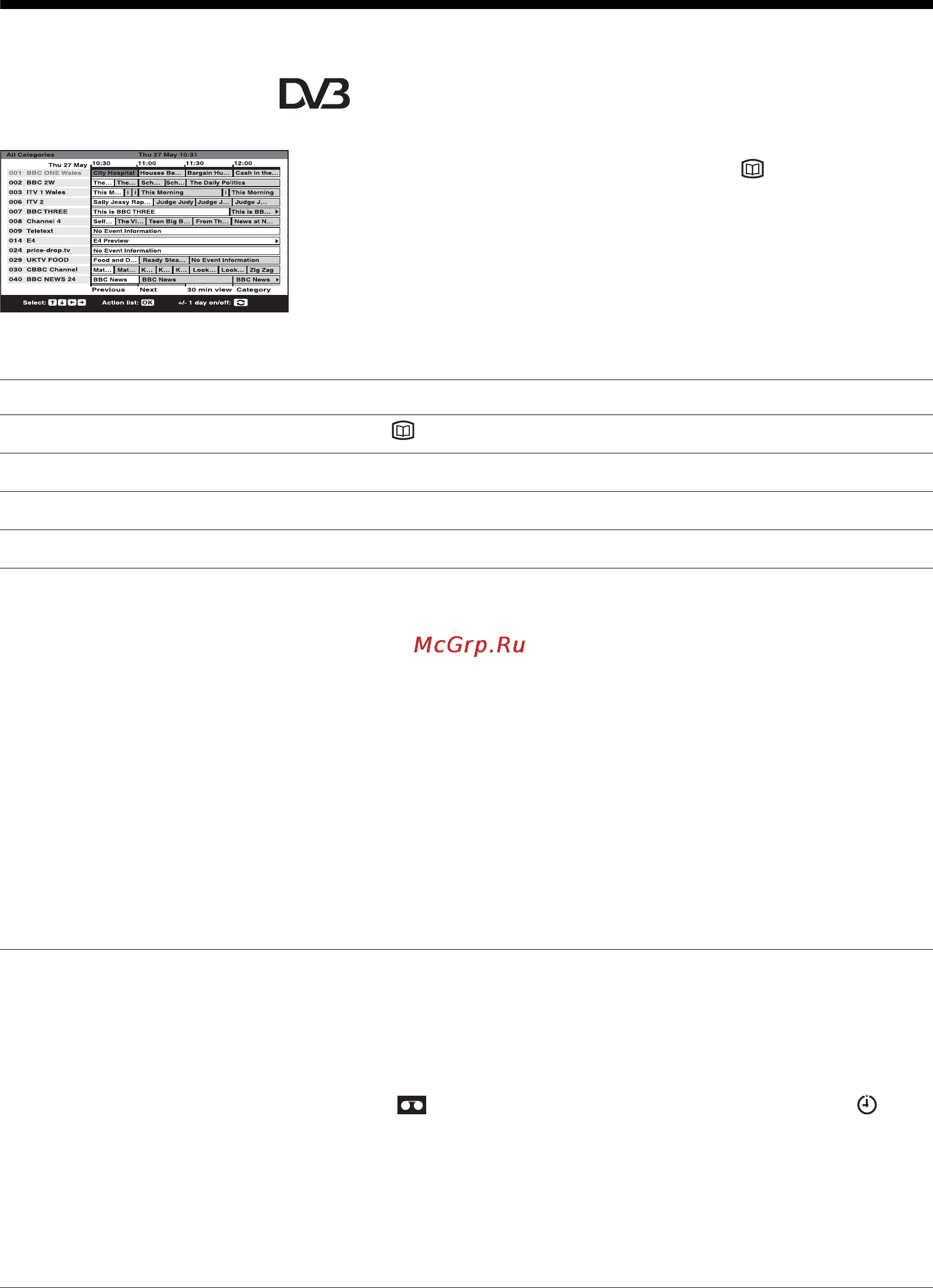 Sony KDE-W50A11E [18/194] In digital mode press to display the digital electronic programme guide epg