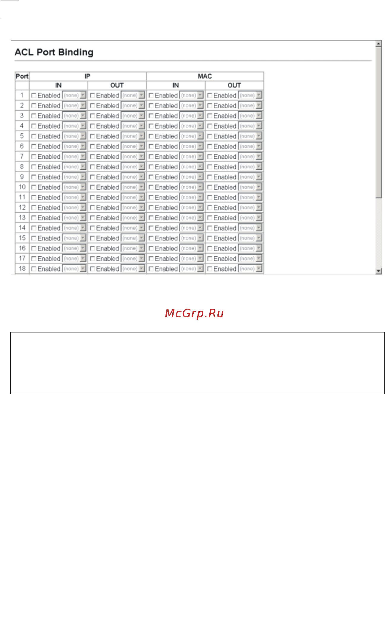 Tp-Link TL-SG5426 [117/499] Filtering ip addresses for management access