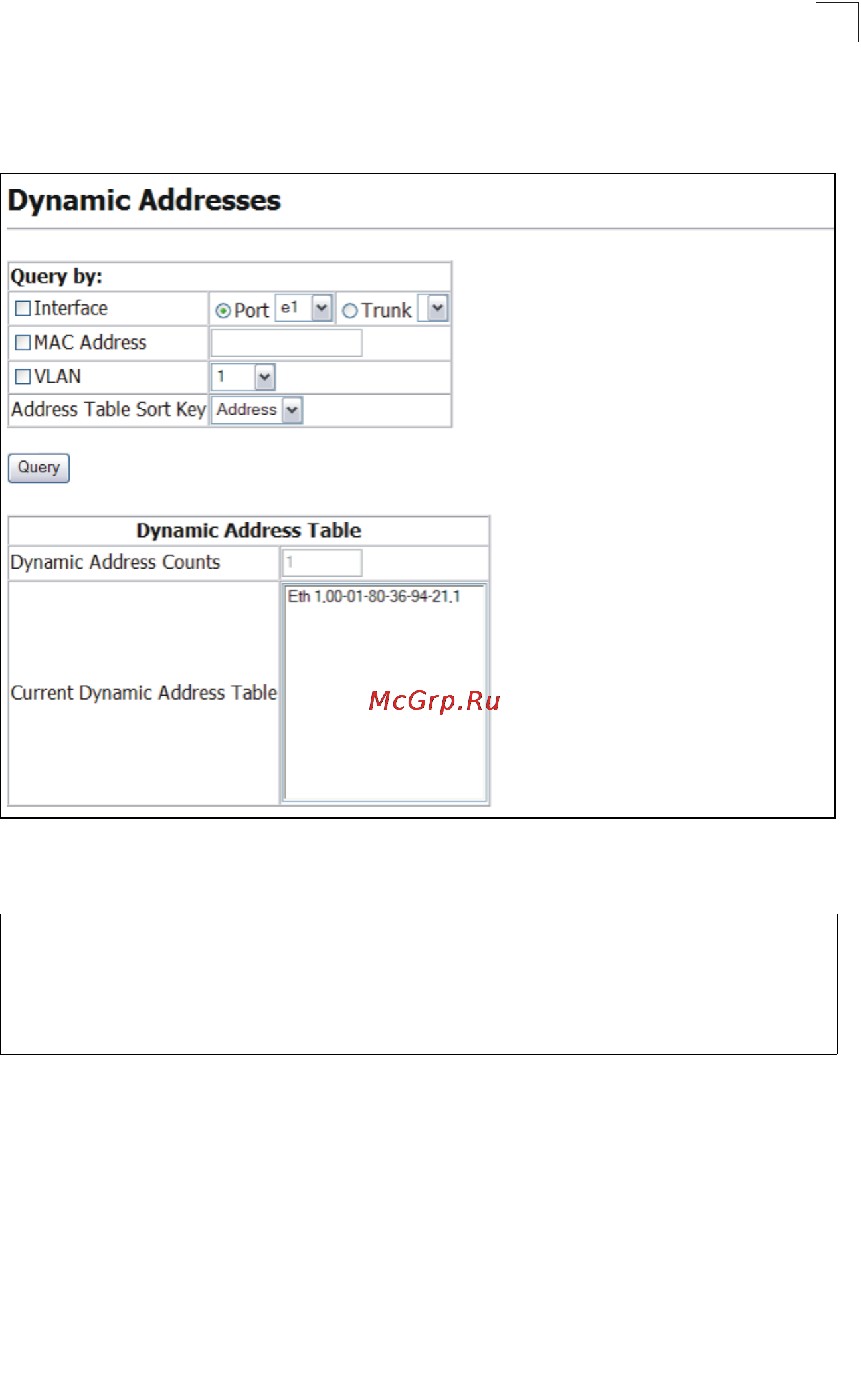 Tp-Link TL-SG5426 [144/499] Address table settings