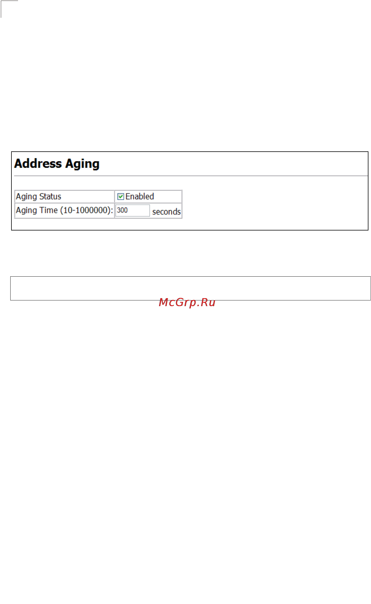Tp-Link TL-SG5426 [145/499] Changing the aging time