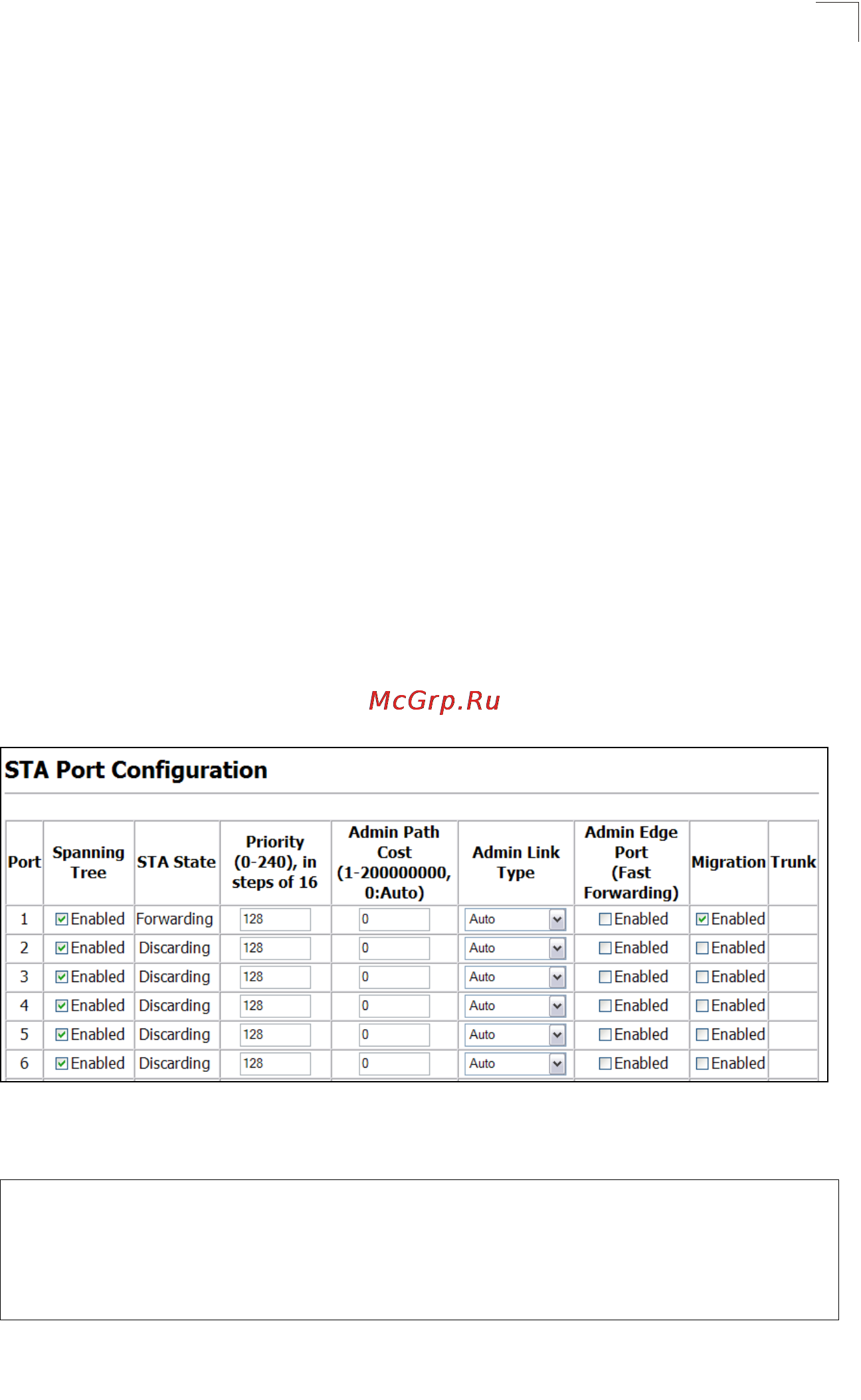 Tp-Link TL-SG5426 [158/499] Spanning tree algorithm configuration