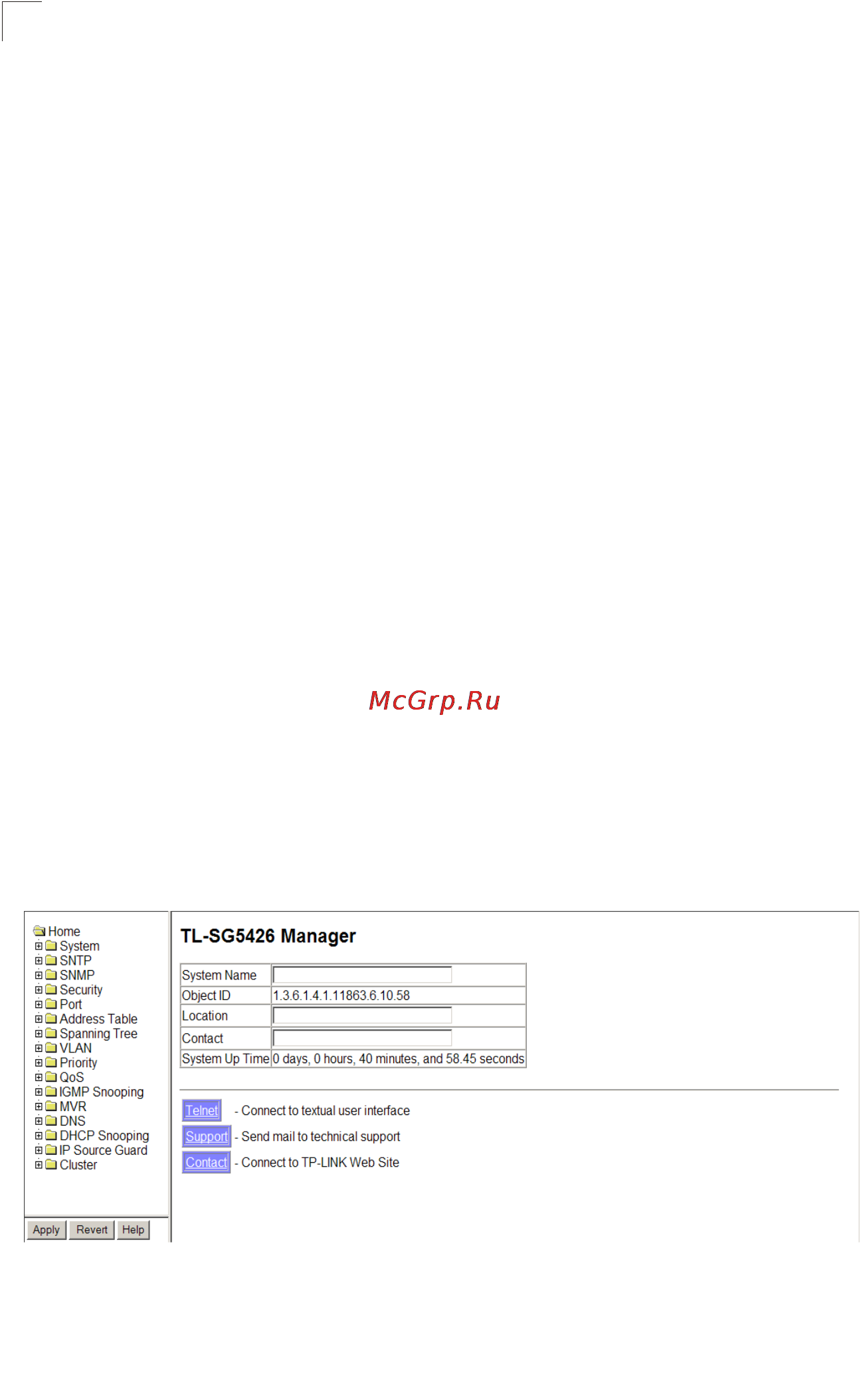 Tp-Link TL-SG5426 [52/499] Basic configuration