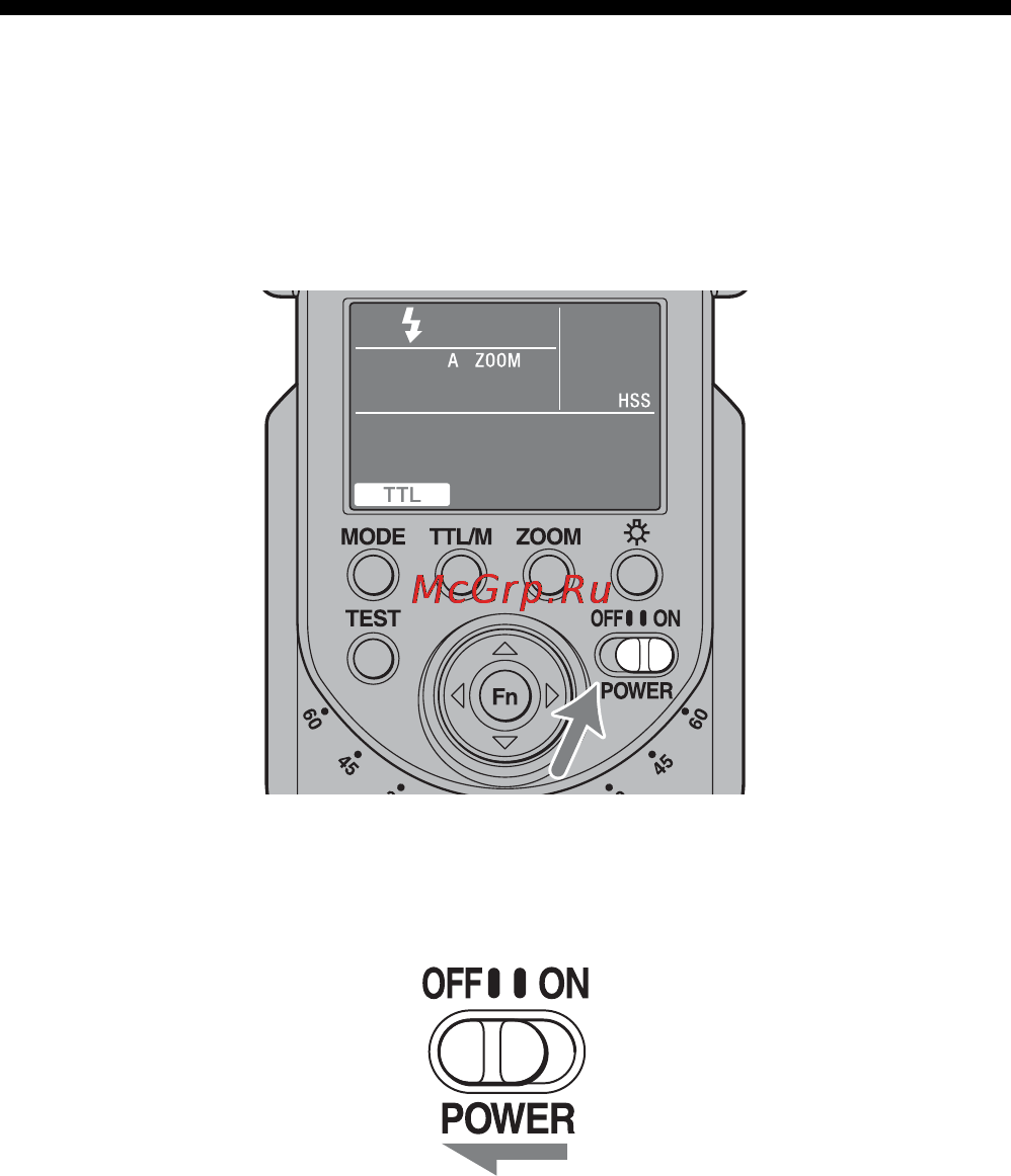 Sony HVL-F58AM [188/339] Включение питания