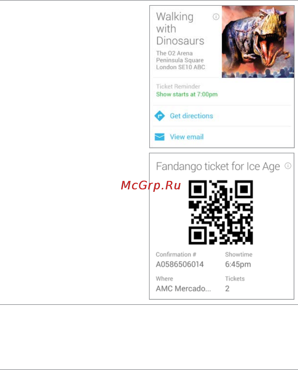 Samsung Nexus 10 P8110 16Gb [71/98] Gmail event bookings tickets shown before an event booking confirmed by gmail