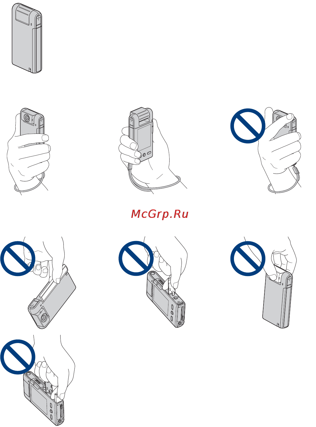 Sony Bloggie MHS-PM5K [6/78] Обращение с камерой