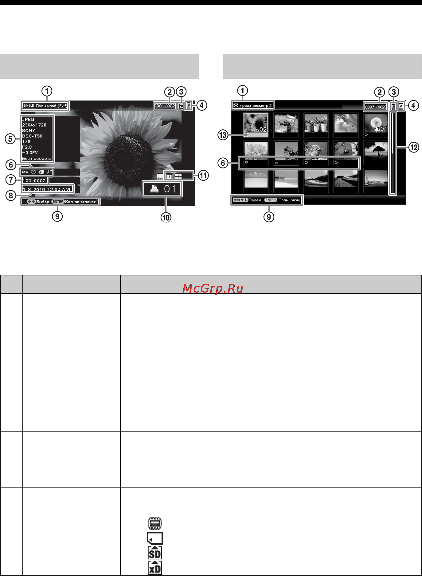 Sony DPP-F800 [16/126] Одно фото индексный экран