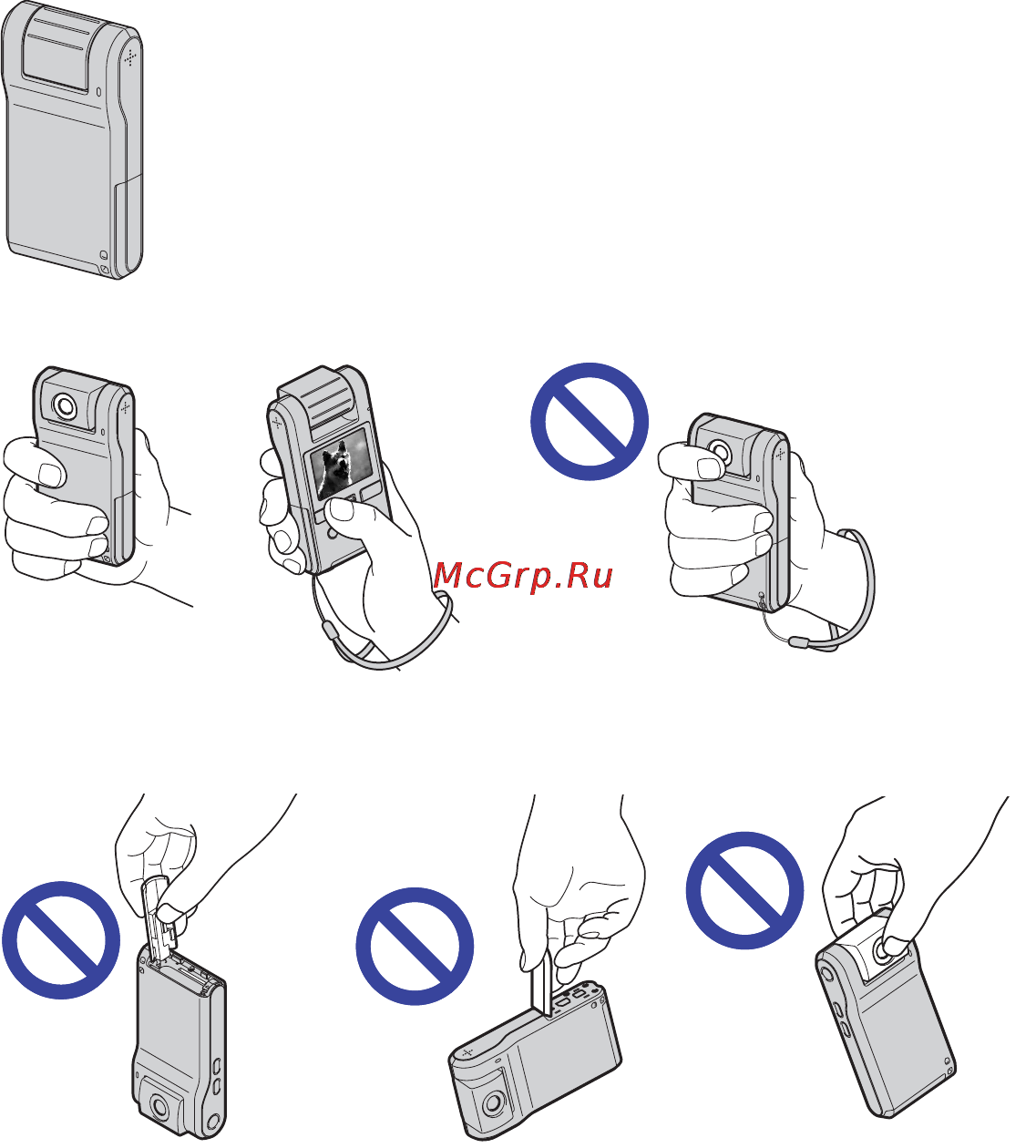 Sony Bloggie MHS-PM1 [5/77] Обращение с камерой