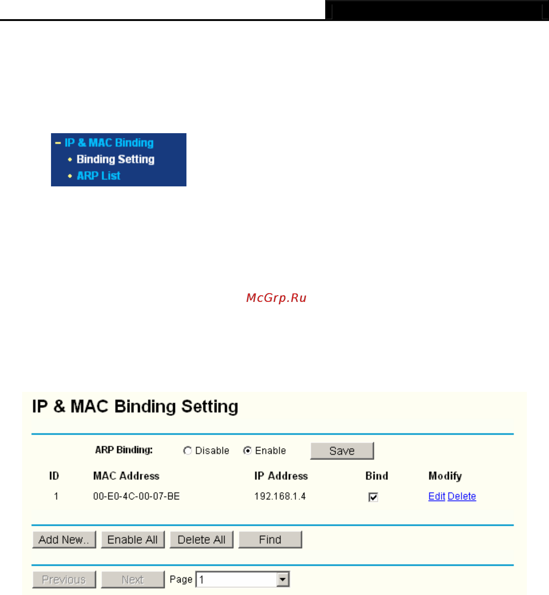 Tp-Link TL-WR340G [55/72] Ip mac binding setting
