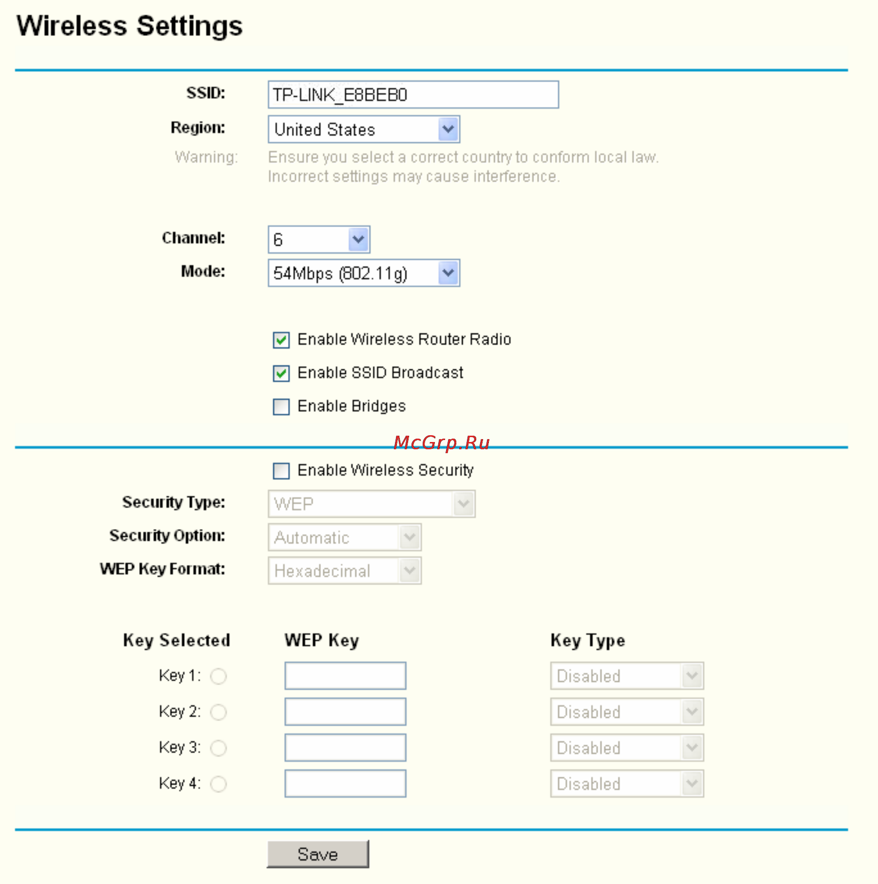 Tp-Link TL-WR541G Инструкция по эксплуатации онлайн [36/91] 39539