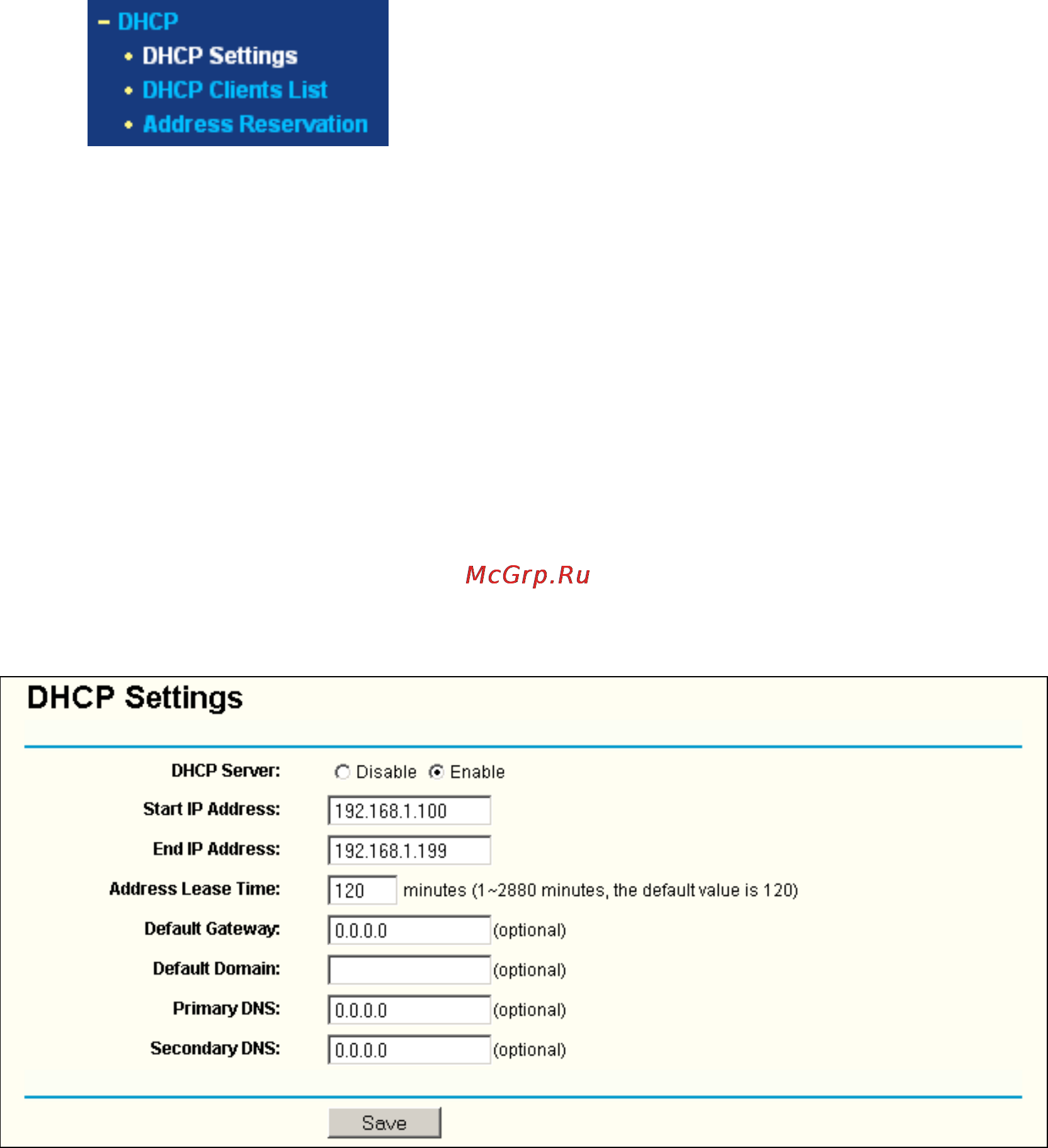 Tp-Link TL-WR54KIT [44/90] Dhcp settings