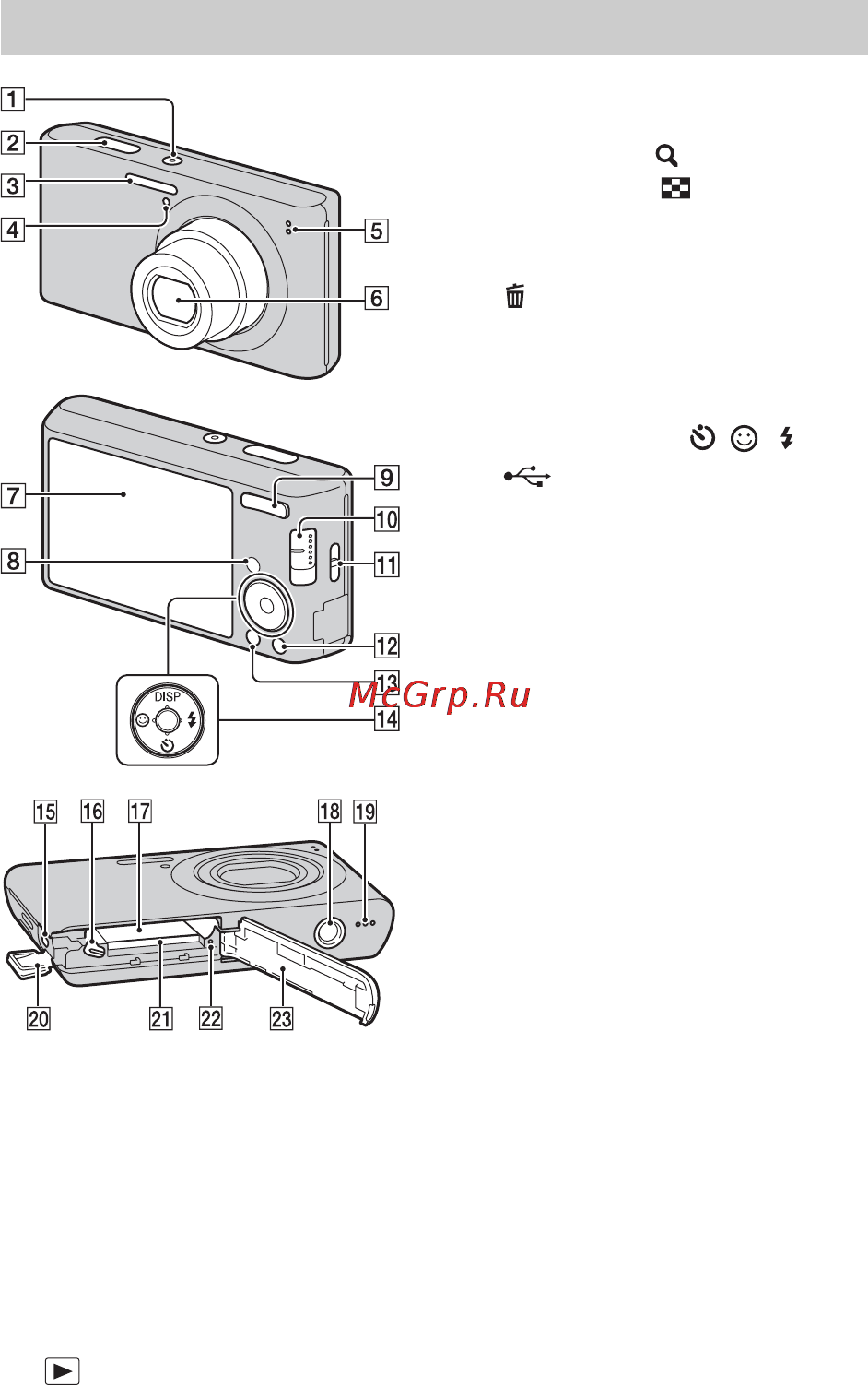 Sony DSC-W530 Silver [8/80] Identifying parts