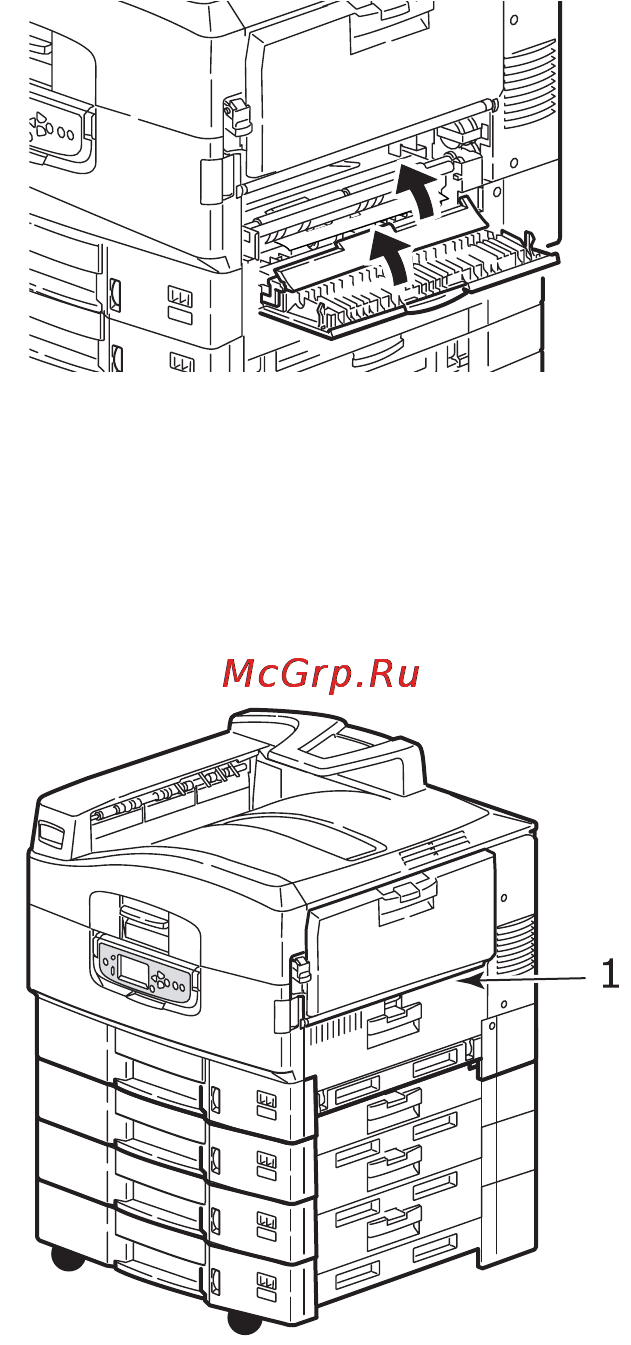 OKI C9800 MFP [125/204] Откройте крышку застревание бумаги боковая крышка