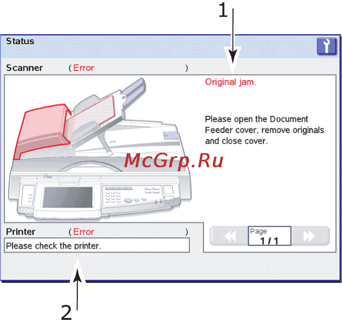 OKI C9800 MFP [181/204] Приложение c состояние сканера