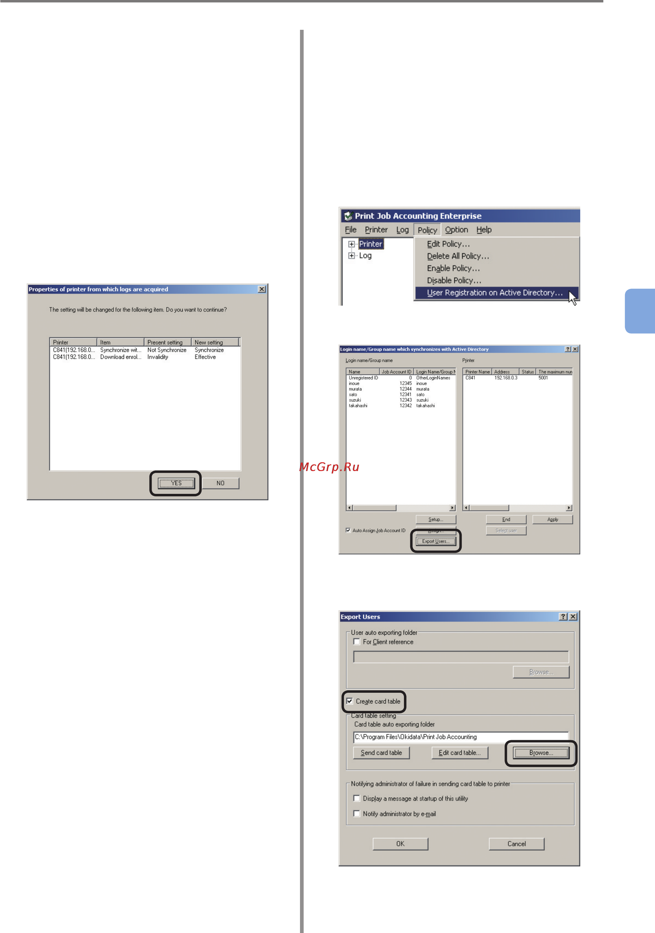 OKI C9800GA MFP [129/239] Creating the ic card compatibility table