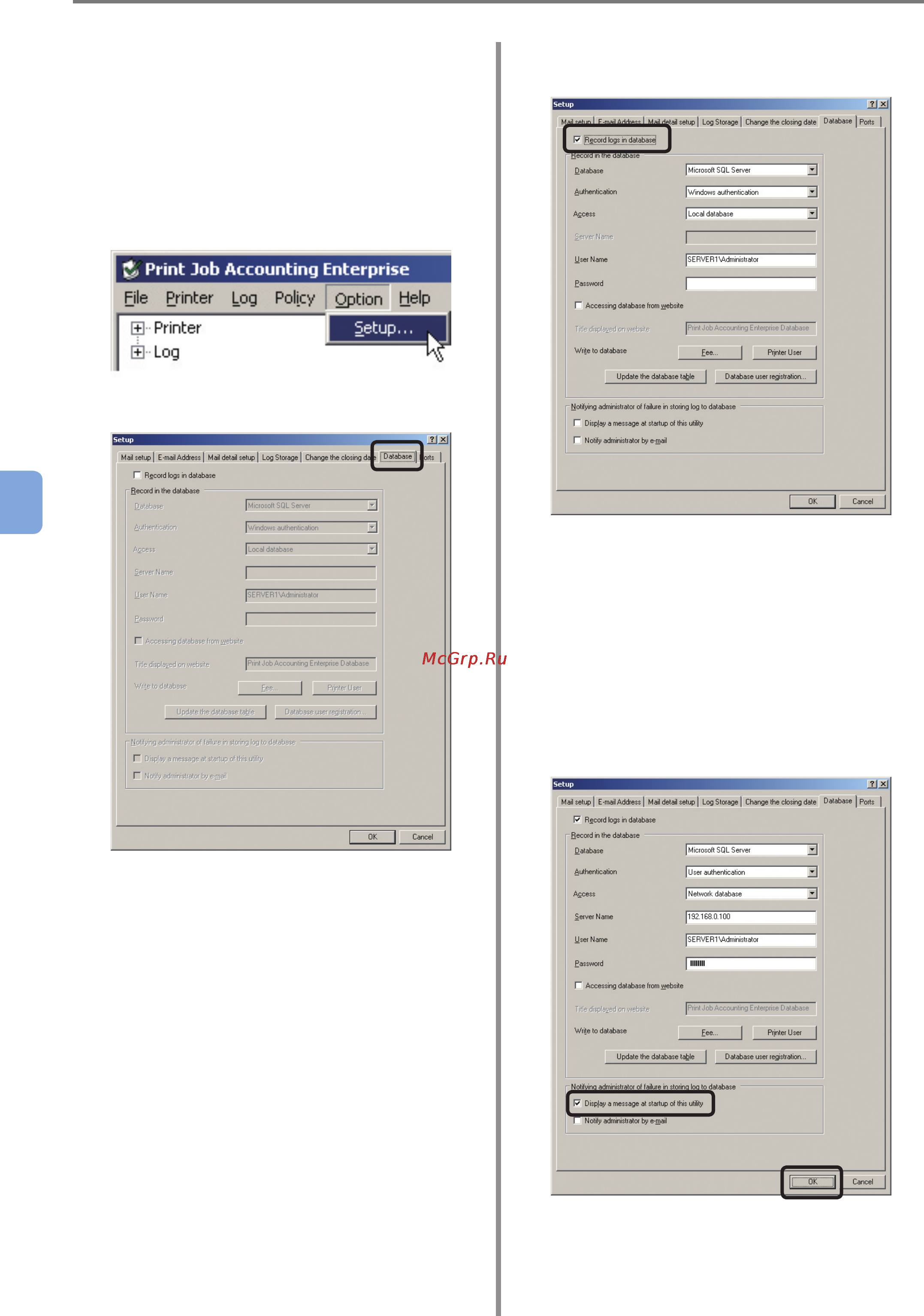 OKI C9800GA MFP [160/239] Displaying error messages at server software startup