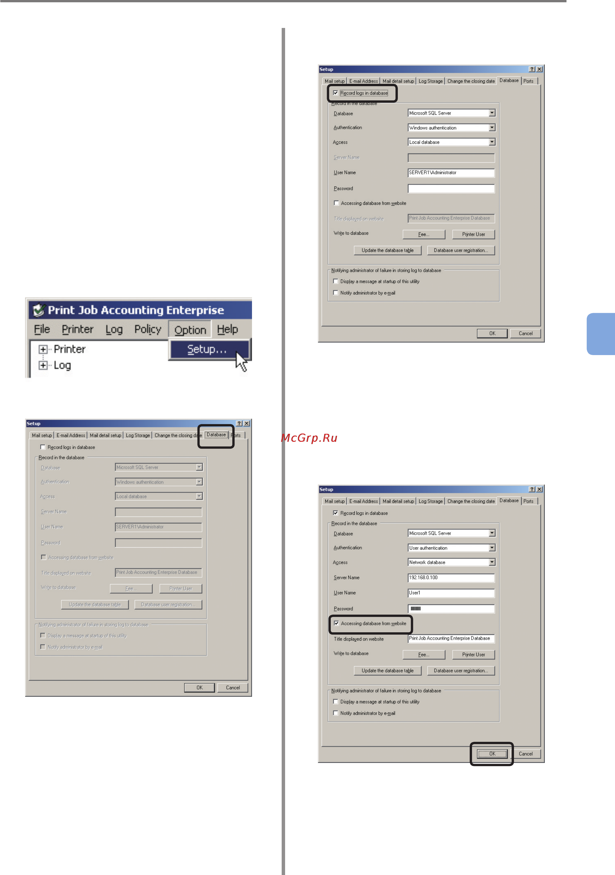 OKI C9800GA MFP [171/239] Creating a website microsoft windowsserver 2003 xp 2000