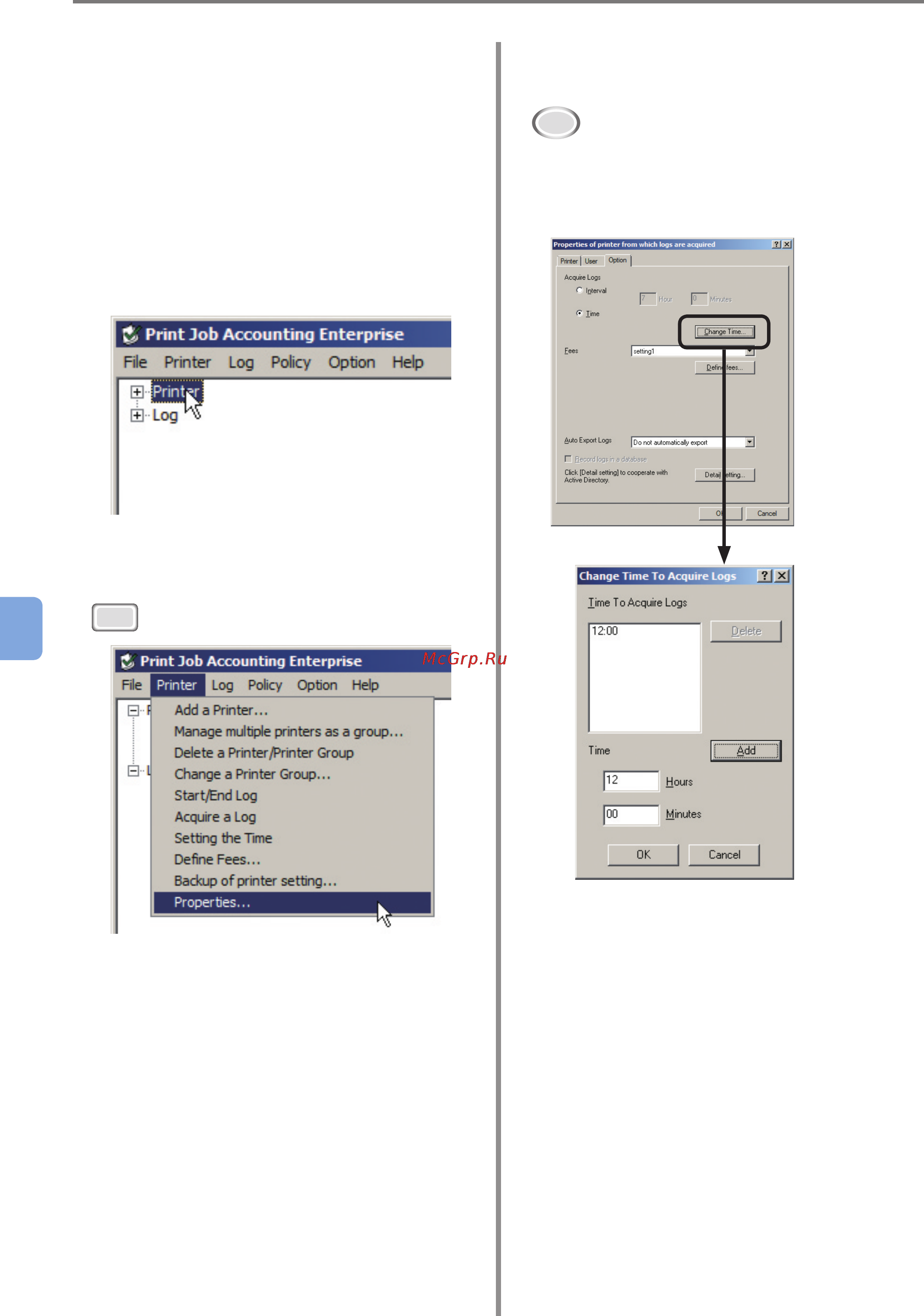 OKI C9800GA MFP [190/239] Changing the log acquisition interval and time