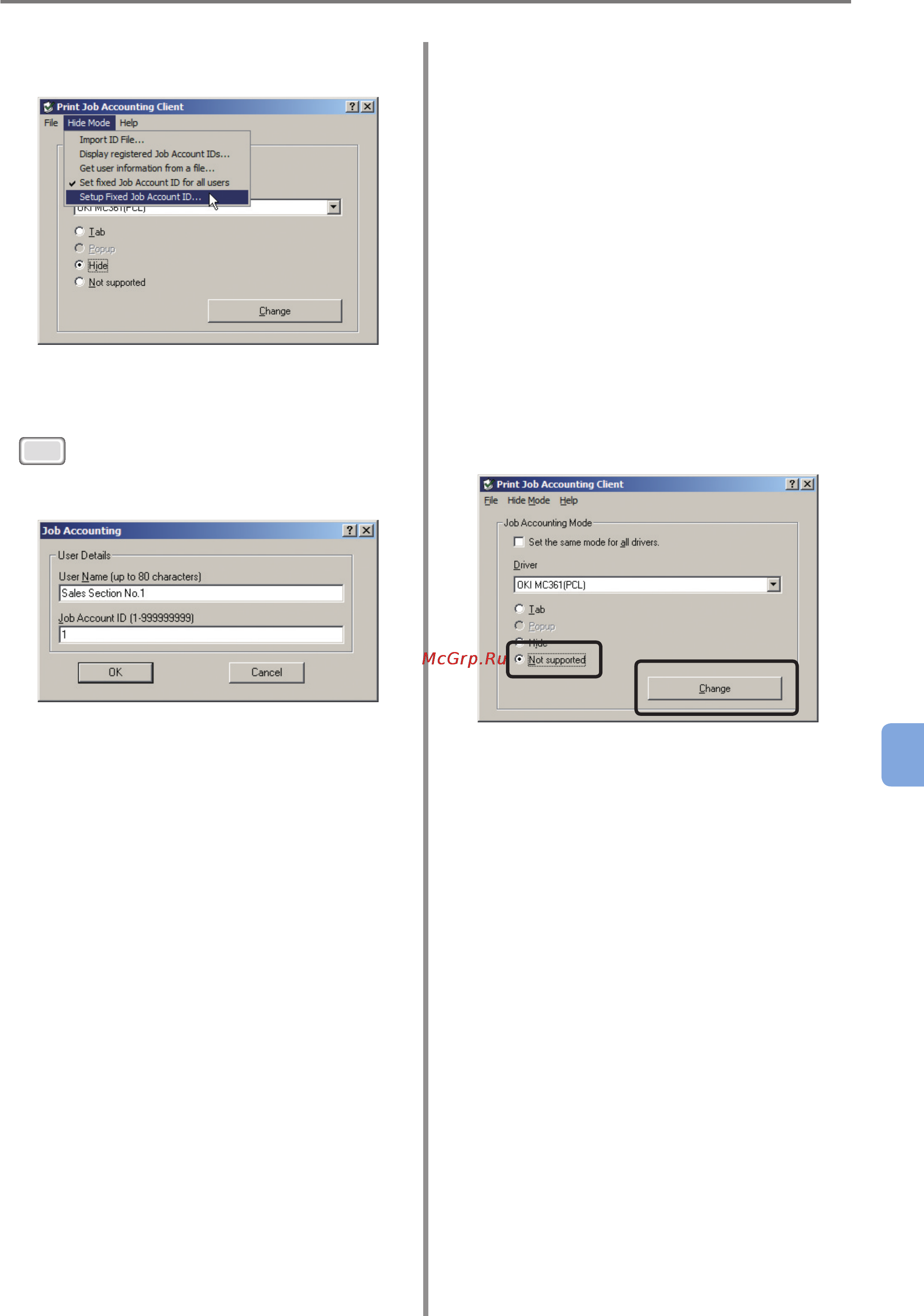 OKI C9800GA MFP [217/239] Using in an unsupported mode