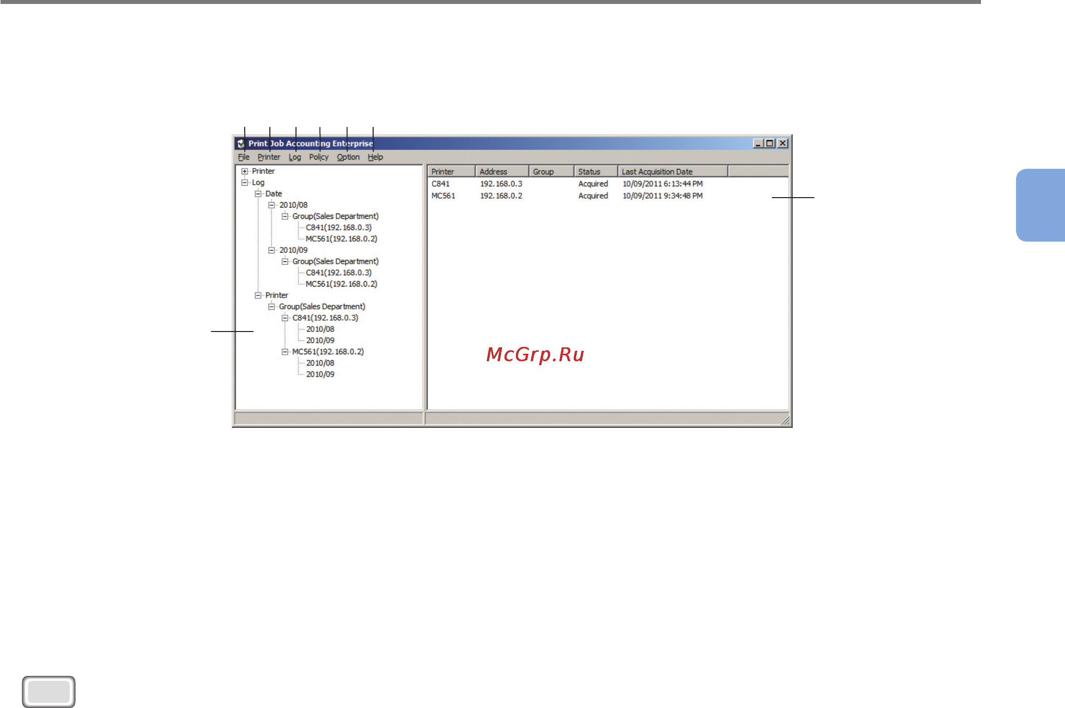 OKI C9800GA MFP [23/239] Server software window configuration