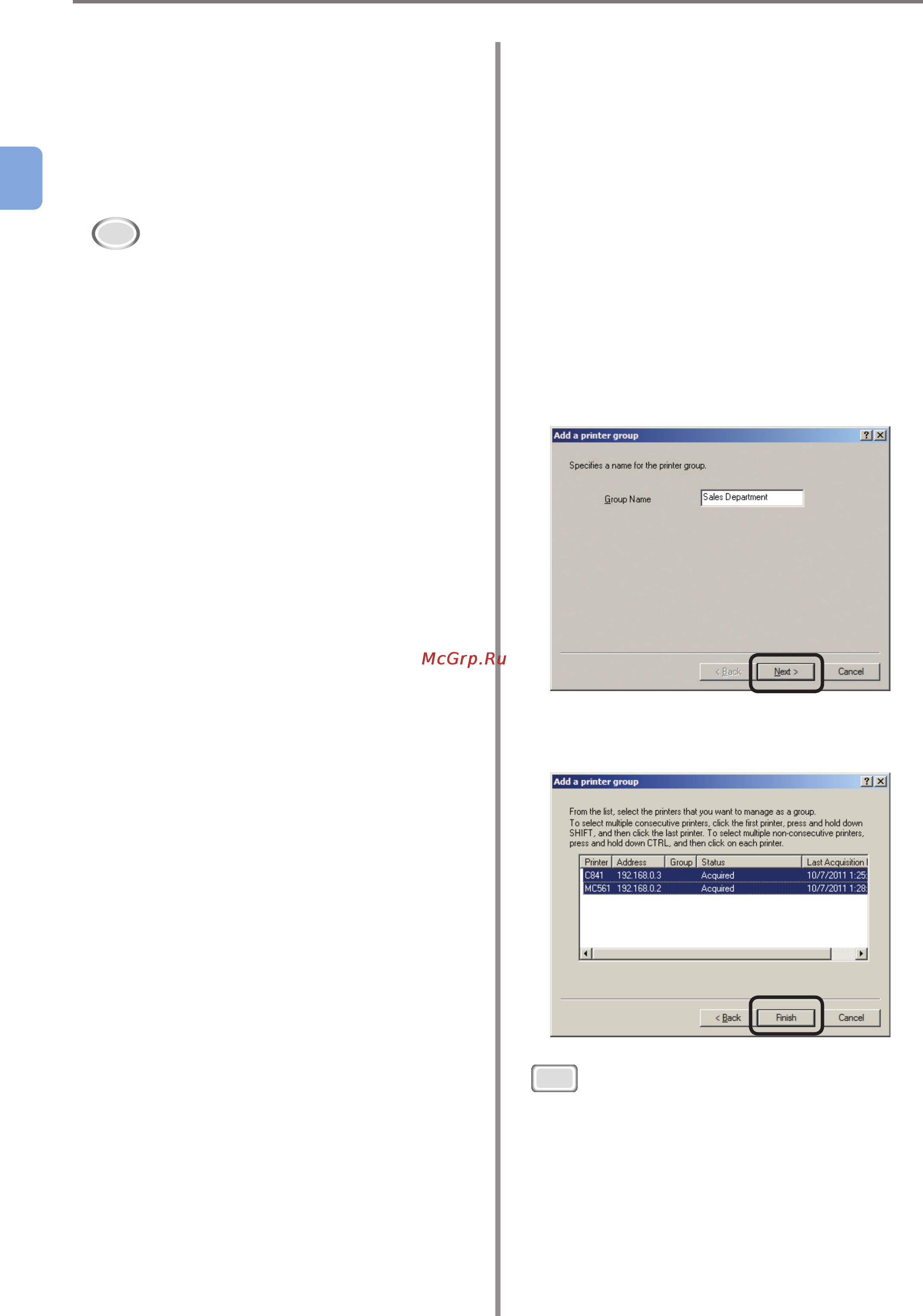 OKI C9800GA MFP [32/239] Managing multiple printers as a group