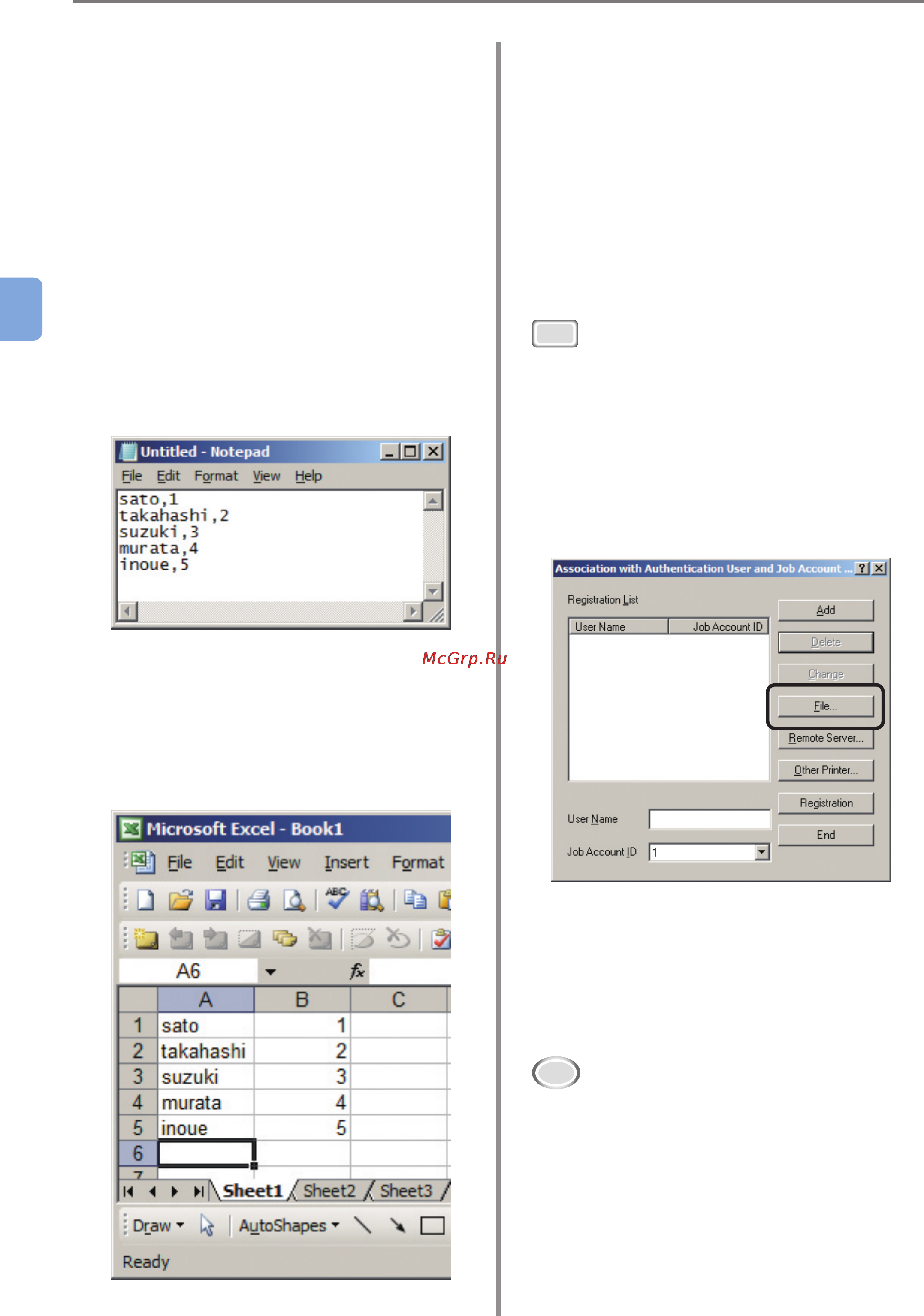 OKI C9800GA MFP [66/239] Creating a csv file to add in a batch