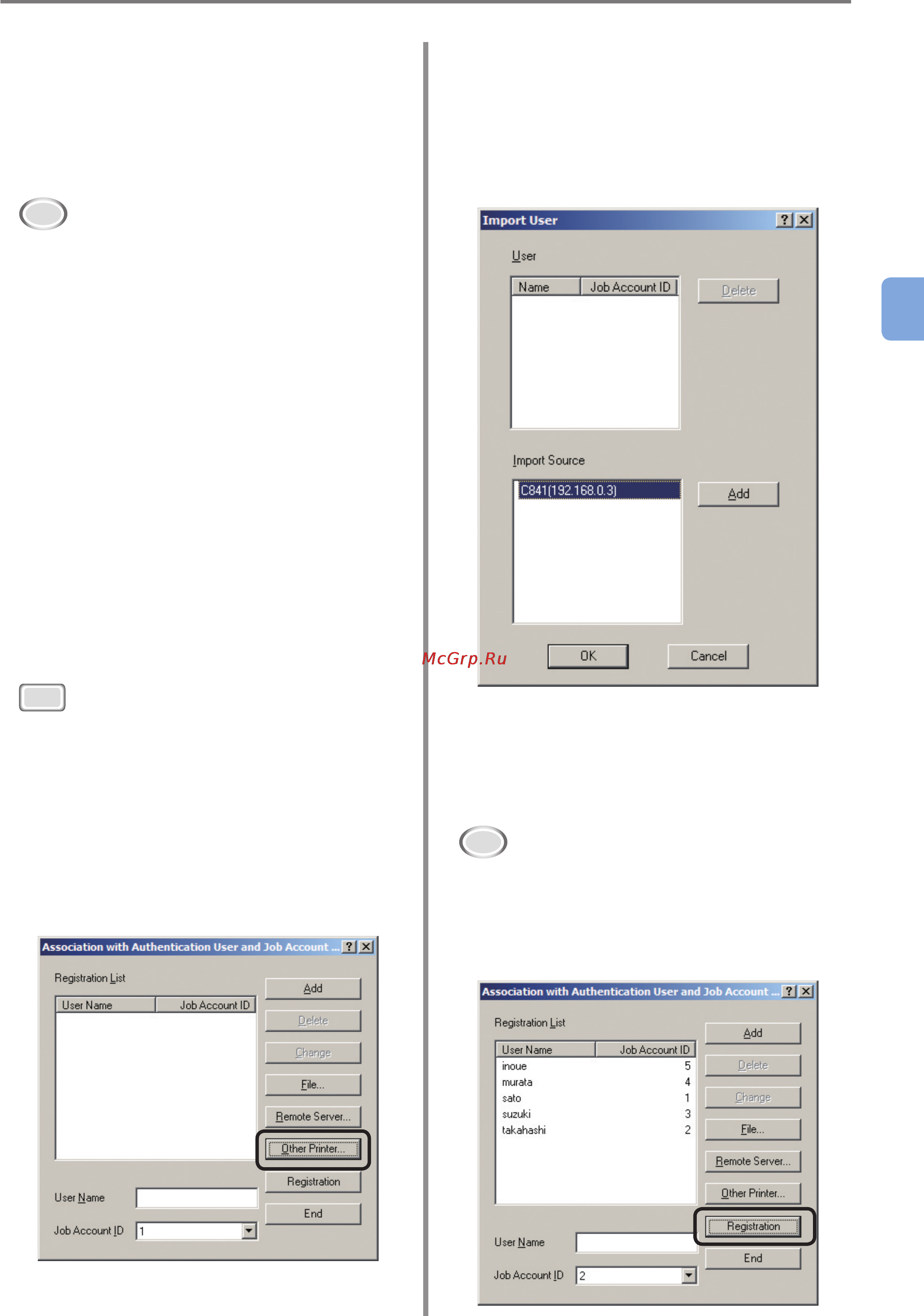 OKI C9800GA MFP [69/239] Importing from a different printer