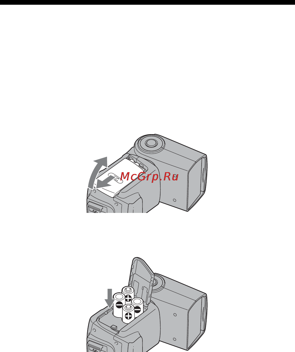 Sony HVL-F42AM [10/270] Inserting batteries