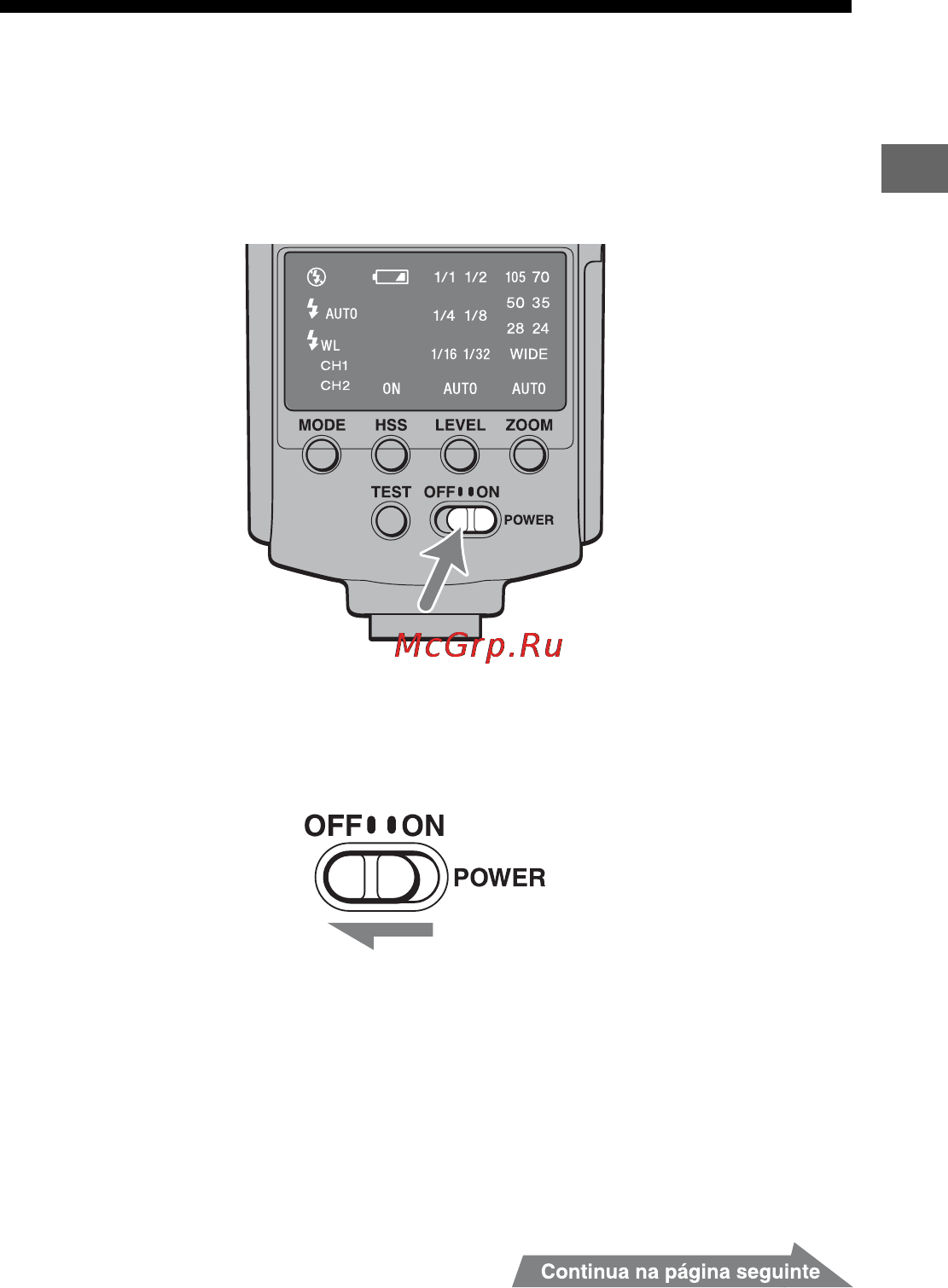 Sony HVL-F42AM [121/270] Ligar a alimentação