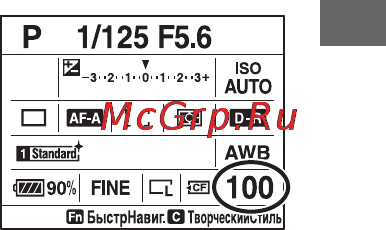 Sony Alpha DSLR-A900 [31/210] Проверка количества снятых изображений