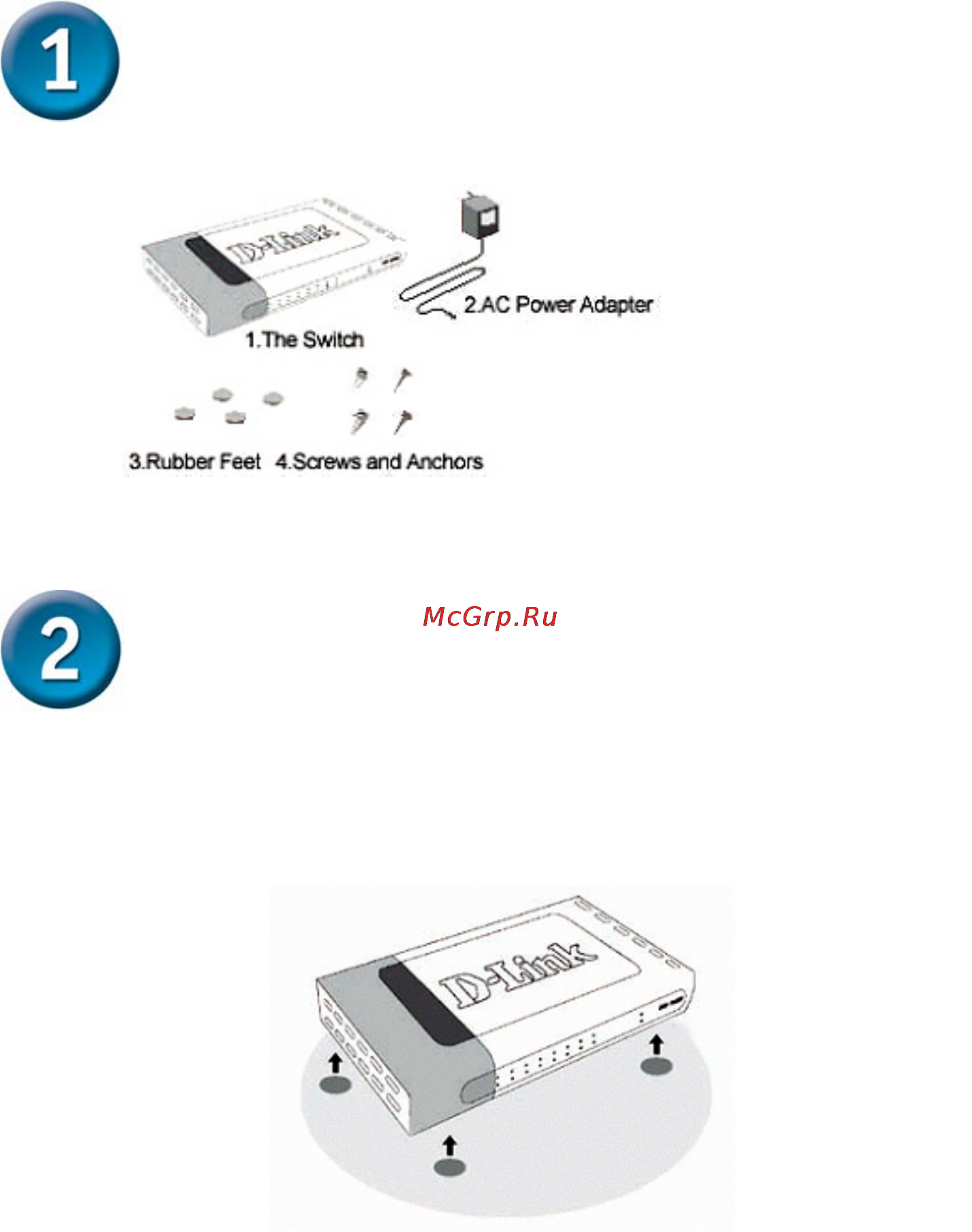 D-Link DES-1008D/K2 [2/4] Физическая установка
