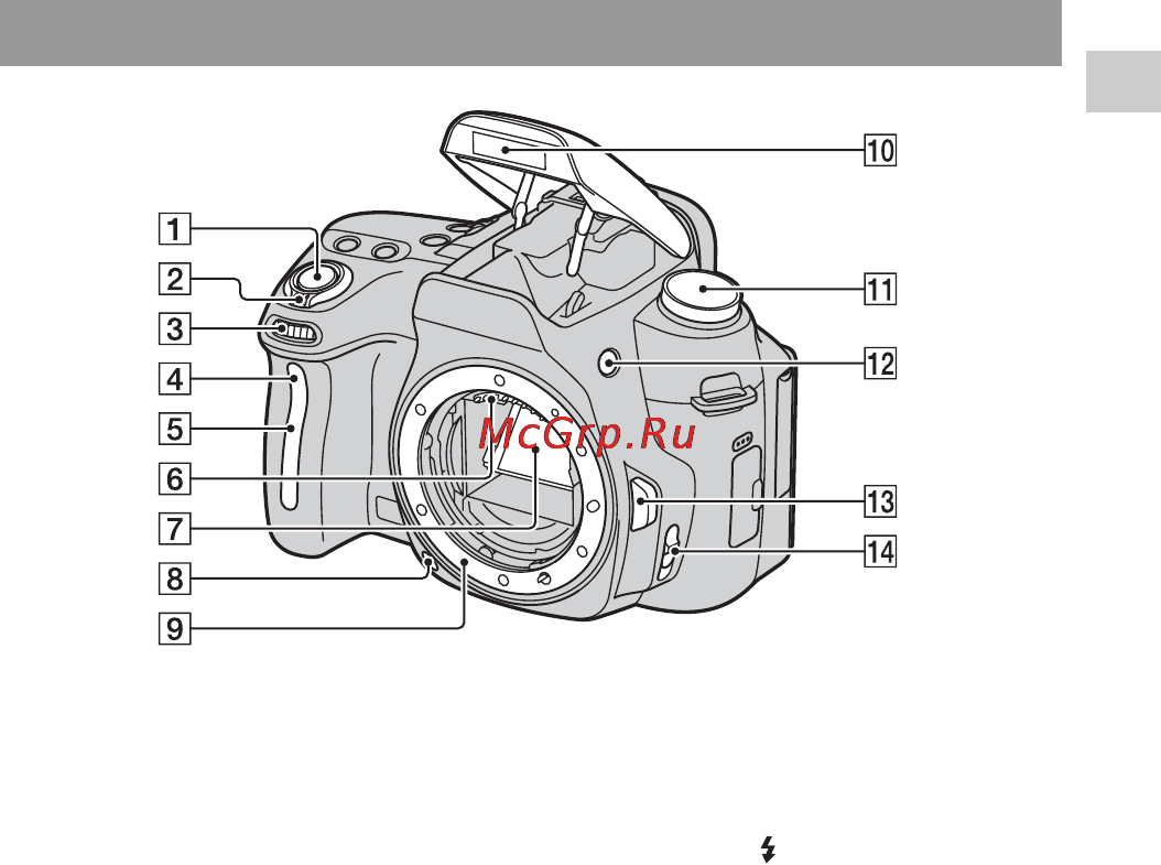 Sony Alpha DSLR-A580 [15/231] Передняя сторона