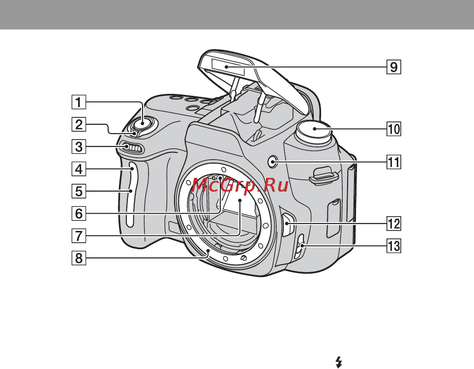 Sony Alpha DSLR-A550 [36/201] Идентификация частей и индикаторов на экране