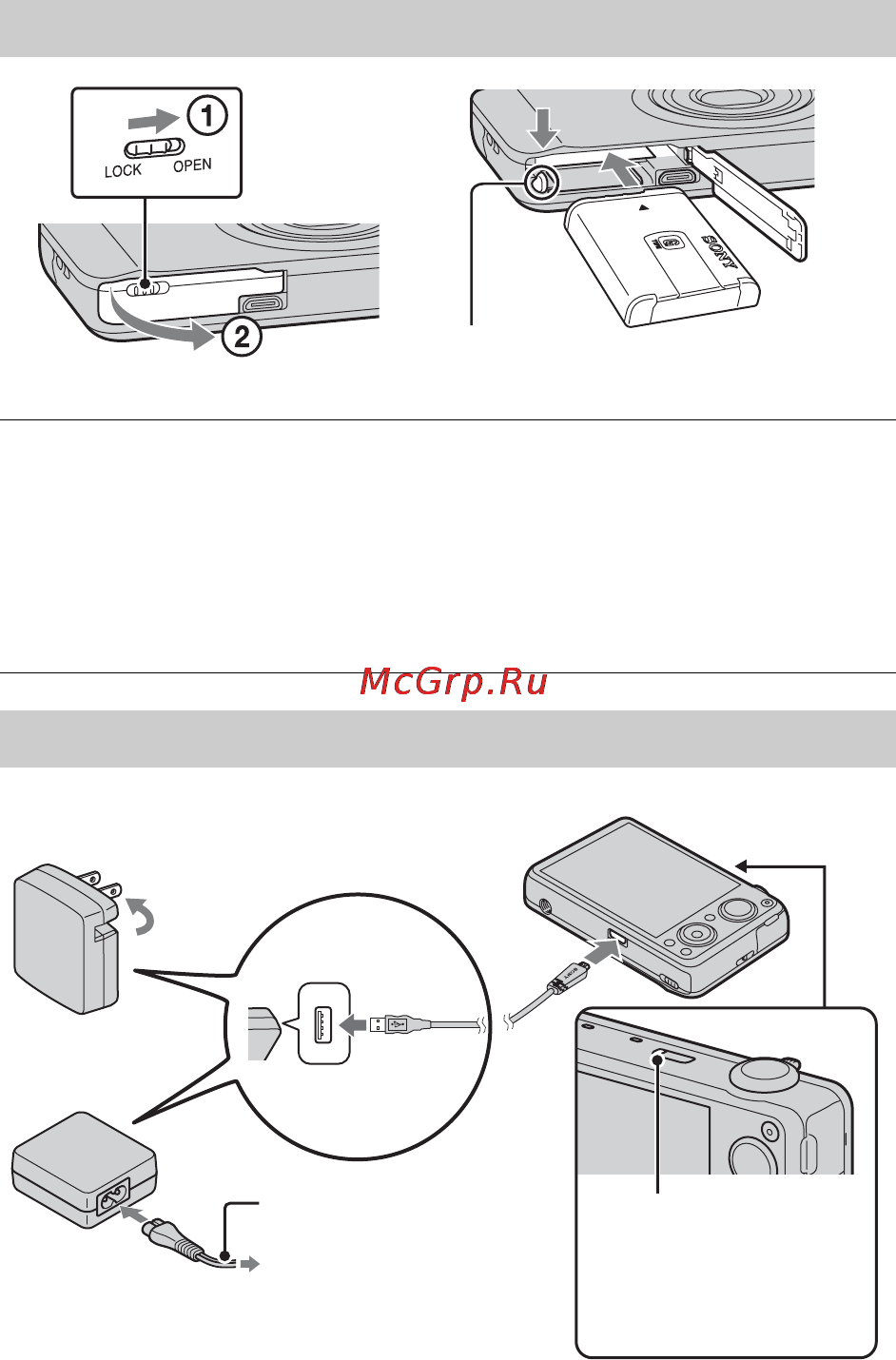 Sony DSC-WX10 [66/88] Встановлення батареї