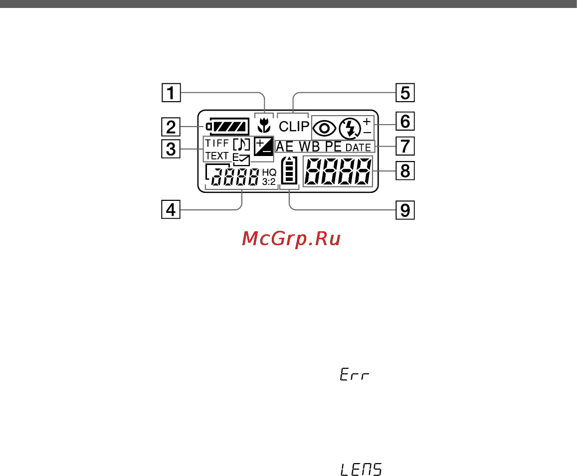 Sony Cyber-Shot DSC-P1 [66/72] Display window indicators
