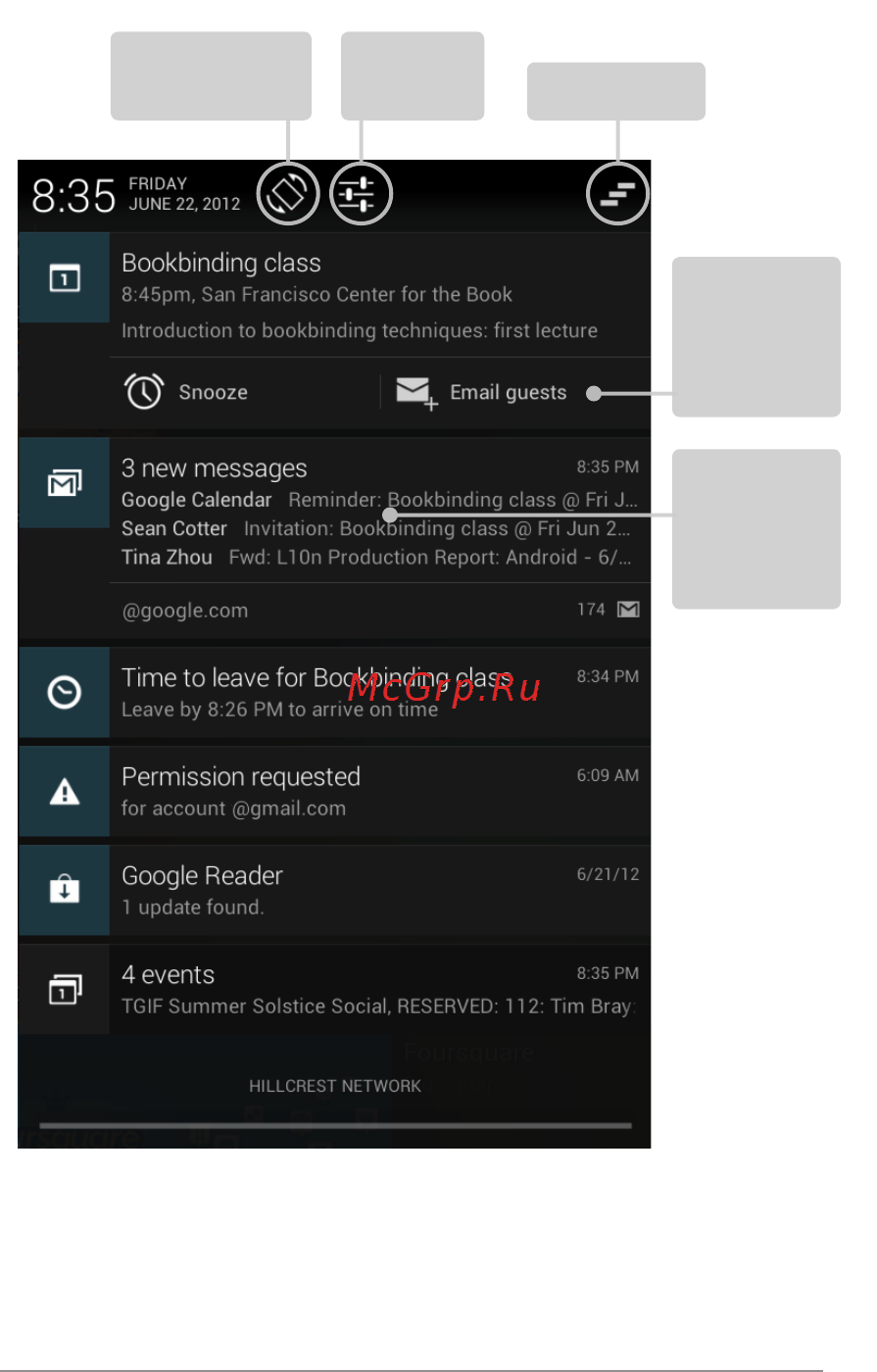 Asus Nexus 7 (2013) 32Gb LTE Black [17/106] Certain notifications can be expanded to show more information such as email previews or calendar events the one at the top is always expanded when possible...