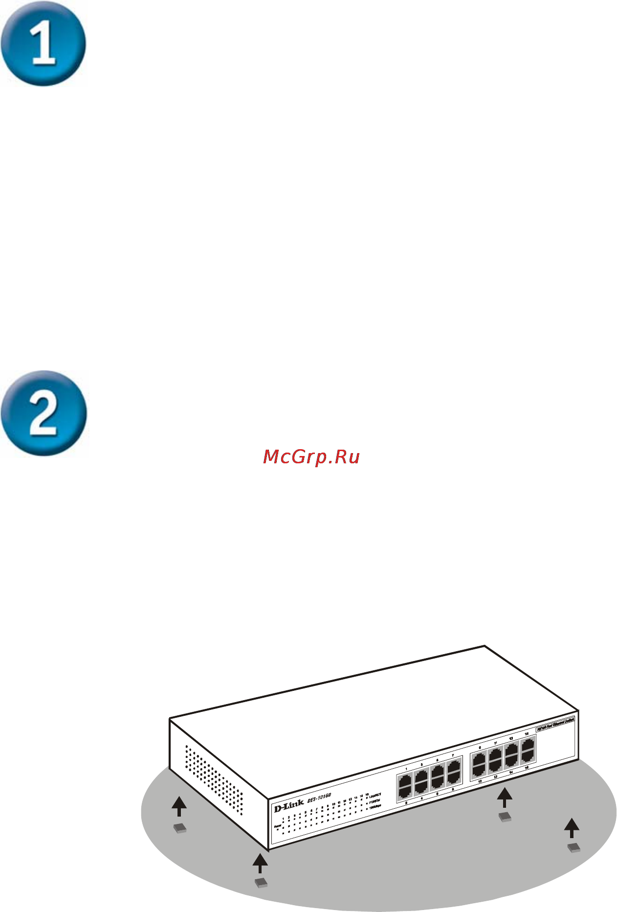D-Link DES-1016D [2/4] Установка коммутатора des 1016d 10 100 мбит с fast ethernet