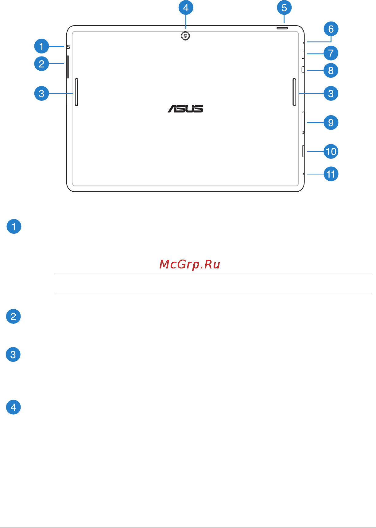 Asus MeMO Pad FHD 10 ME302KL-1B013A LTE 32Gb Blue [13/98] Вид сзади