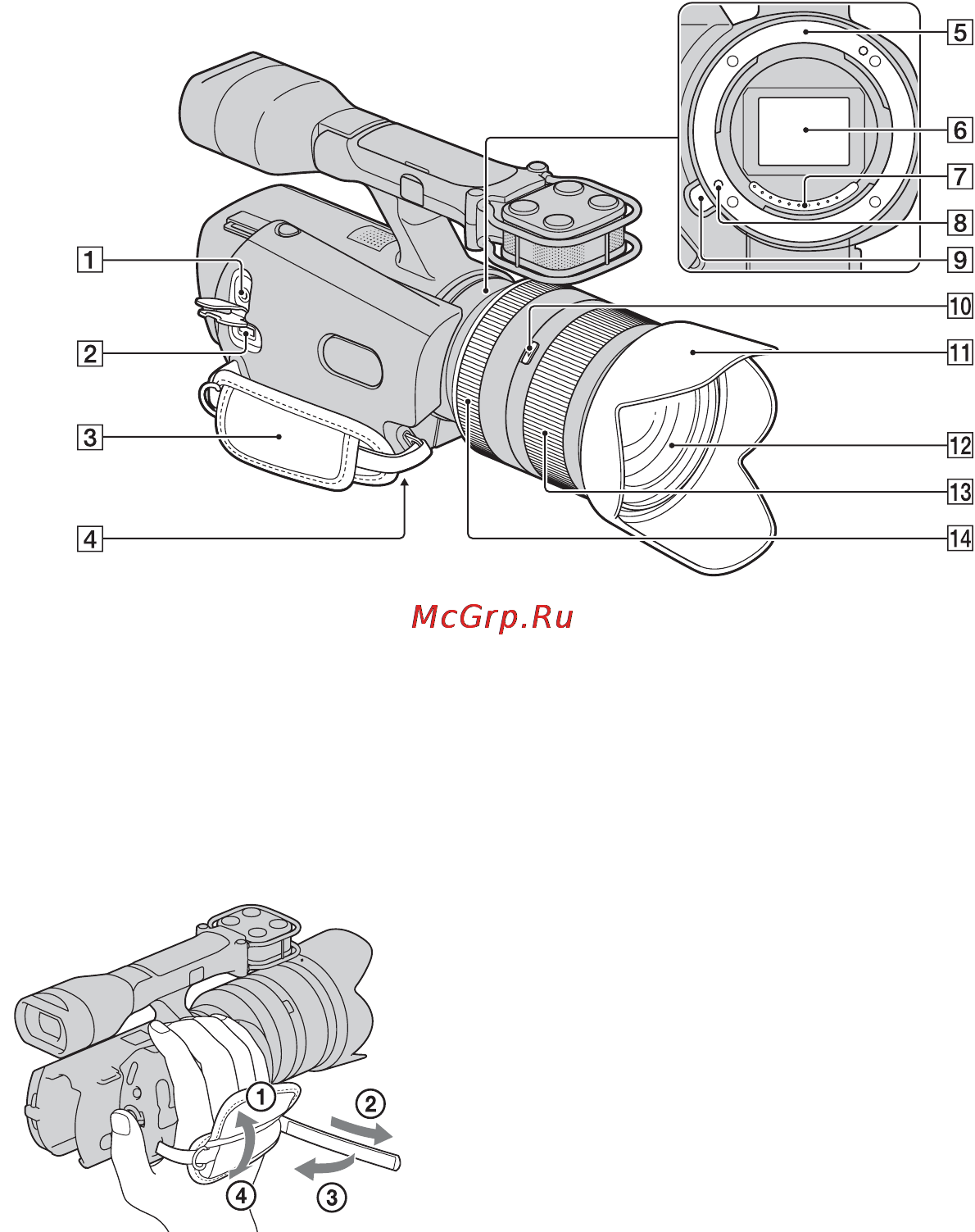 Sony NEX-VG10E [53/106] Компоненты камеры продолжение
